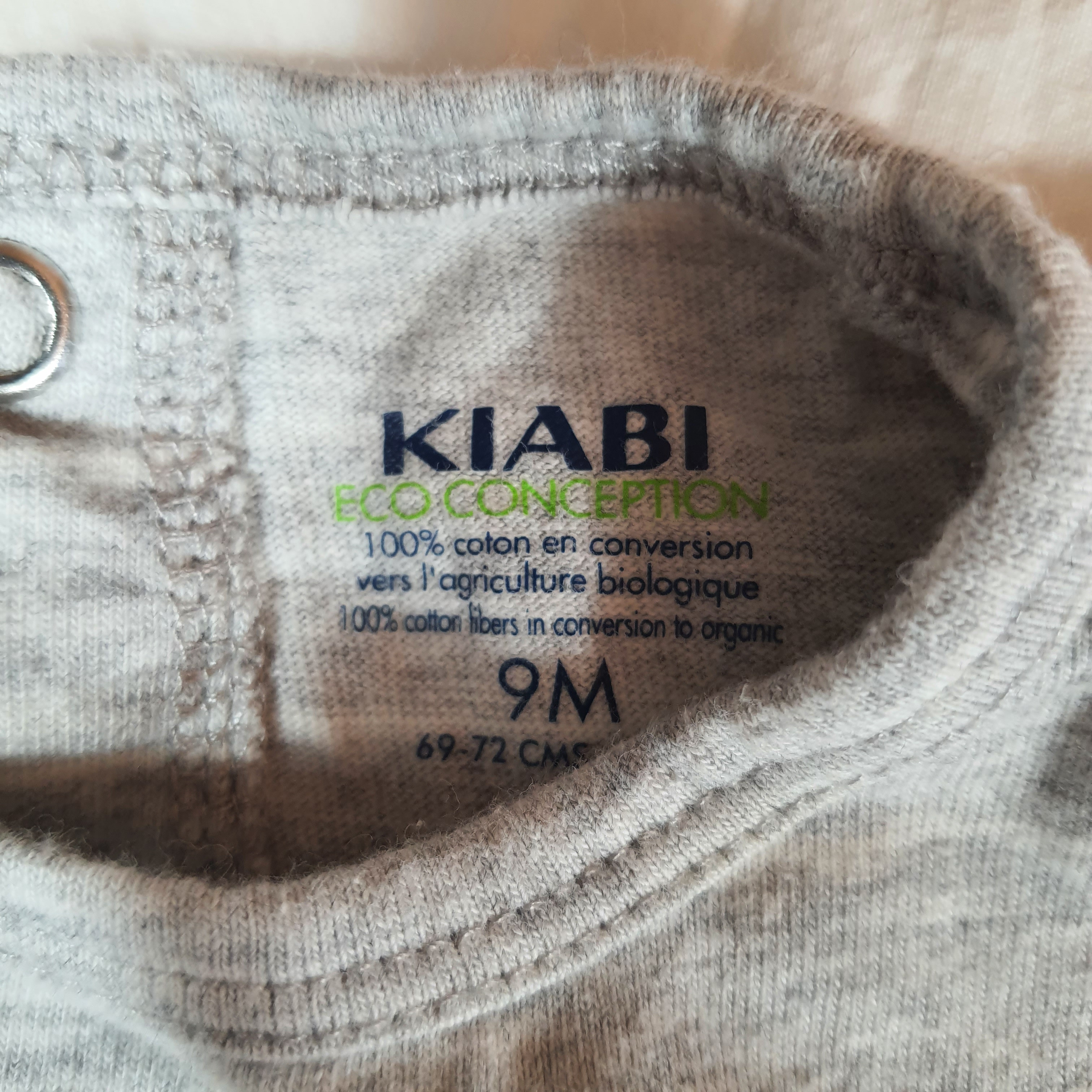 Pyjama d'été gris - Kiabi - 9 mois - Photo 3