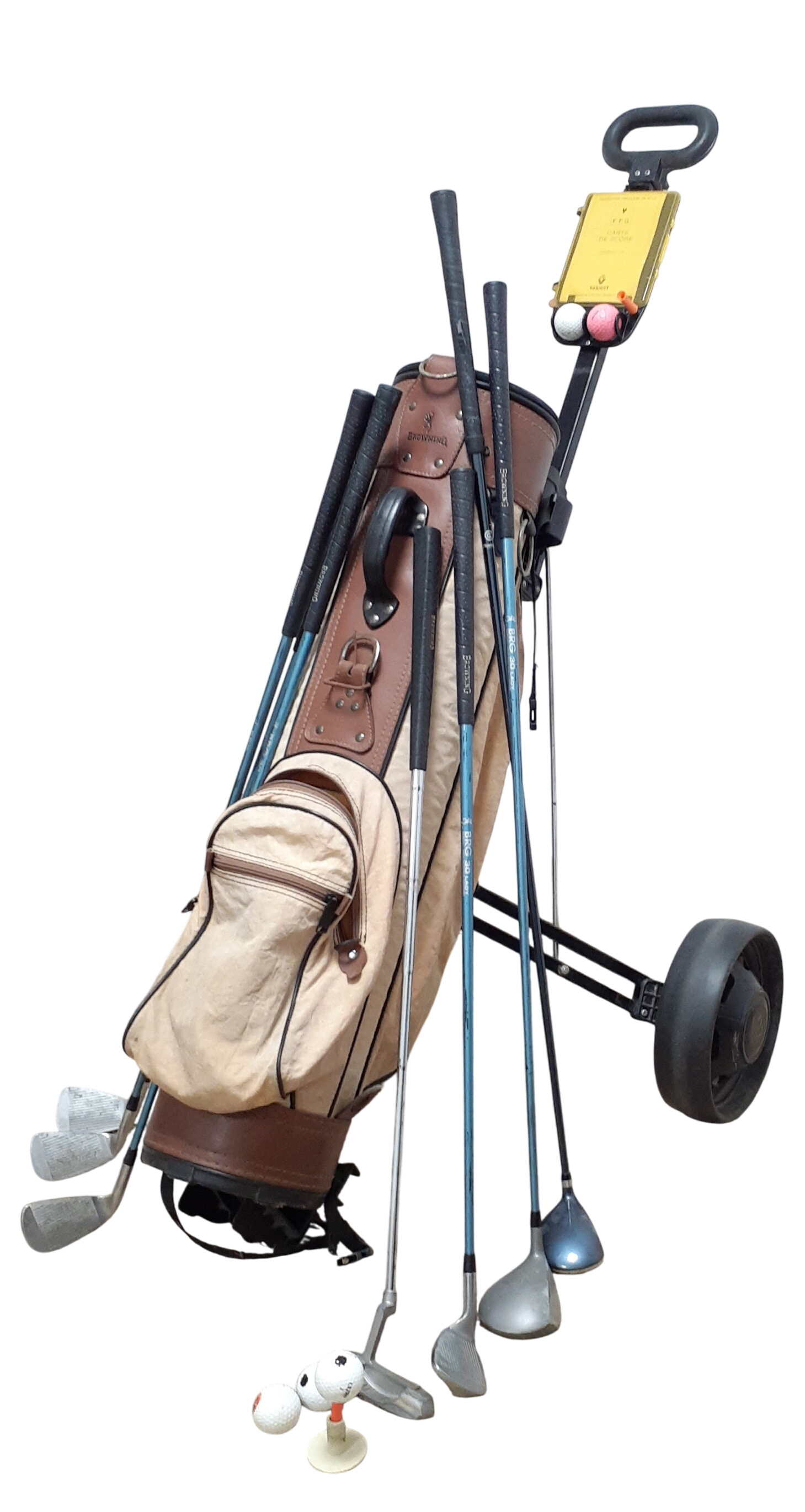 Chariot de golf droitier et accessoires - Photo 0