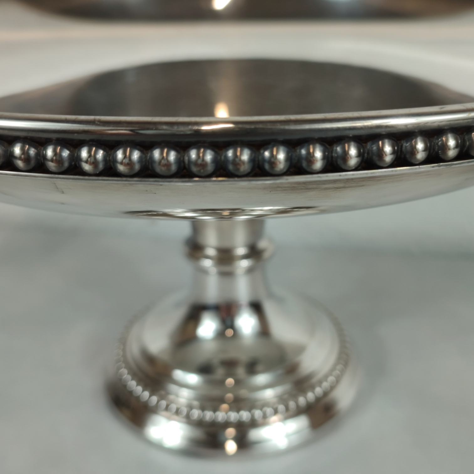 Compotier en métal argenté - poinçon MD II et poinçon 25 Bon état - Vue 6 - 