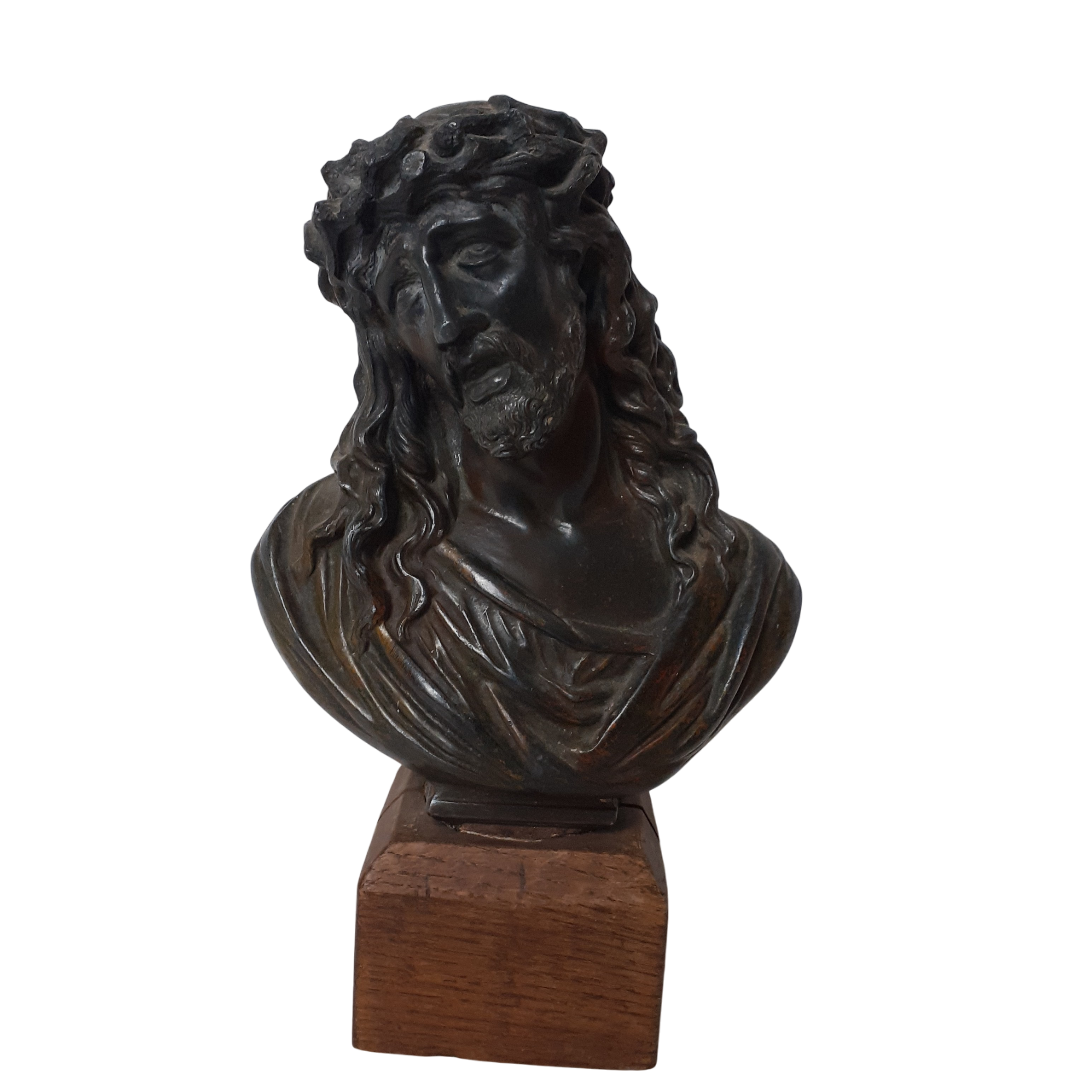 Statuette en buste du Christ en régule.  -  reconditionné disponible sur Label Emmaüs