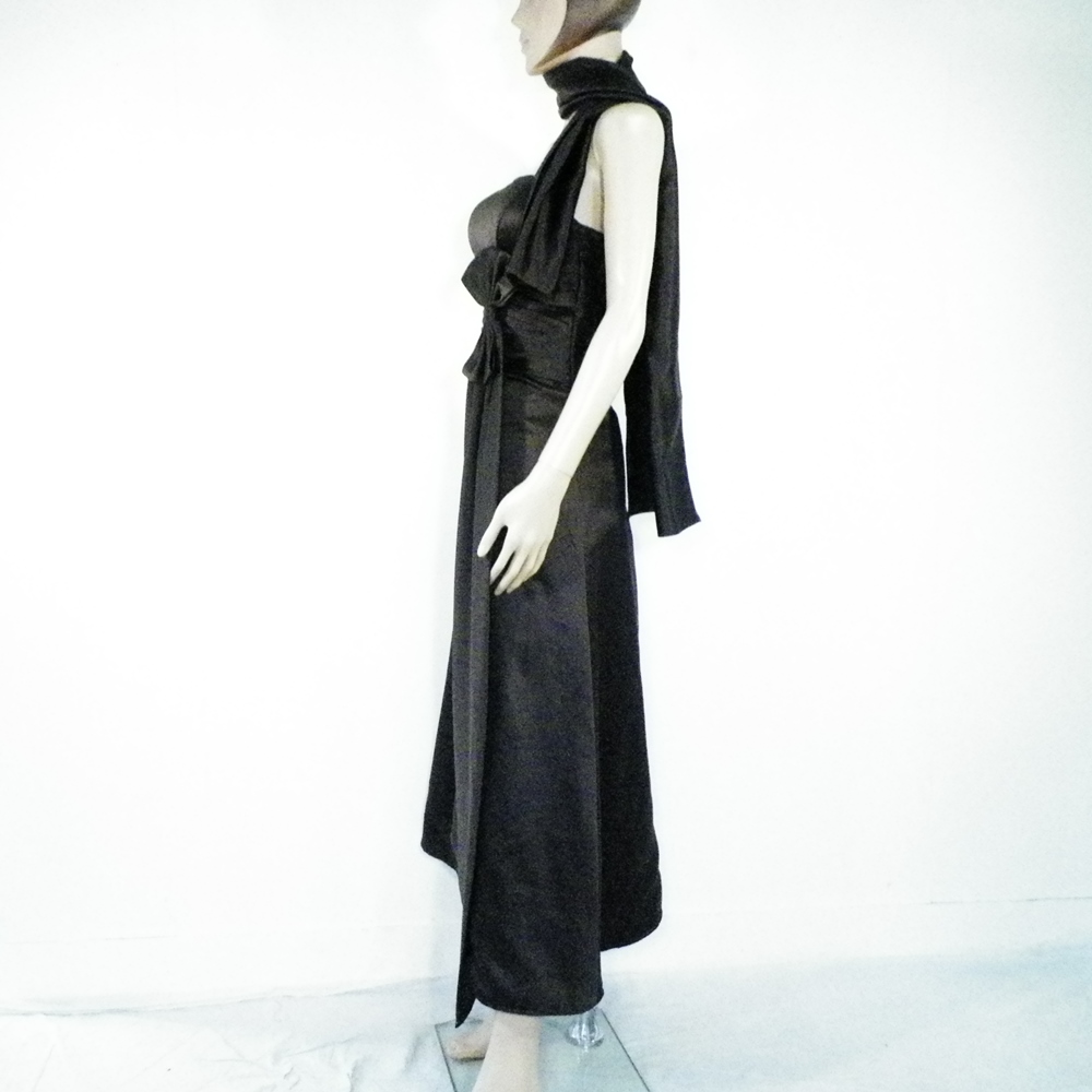 Robe de Soirée Marron Taille Estimée S. Bon état - Vue 3 - 