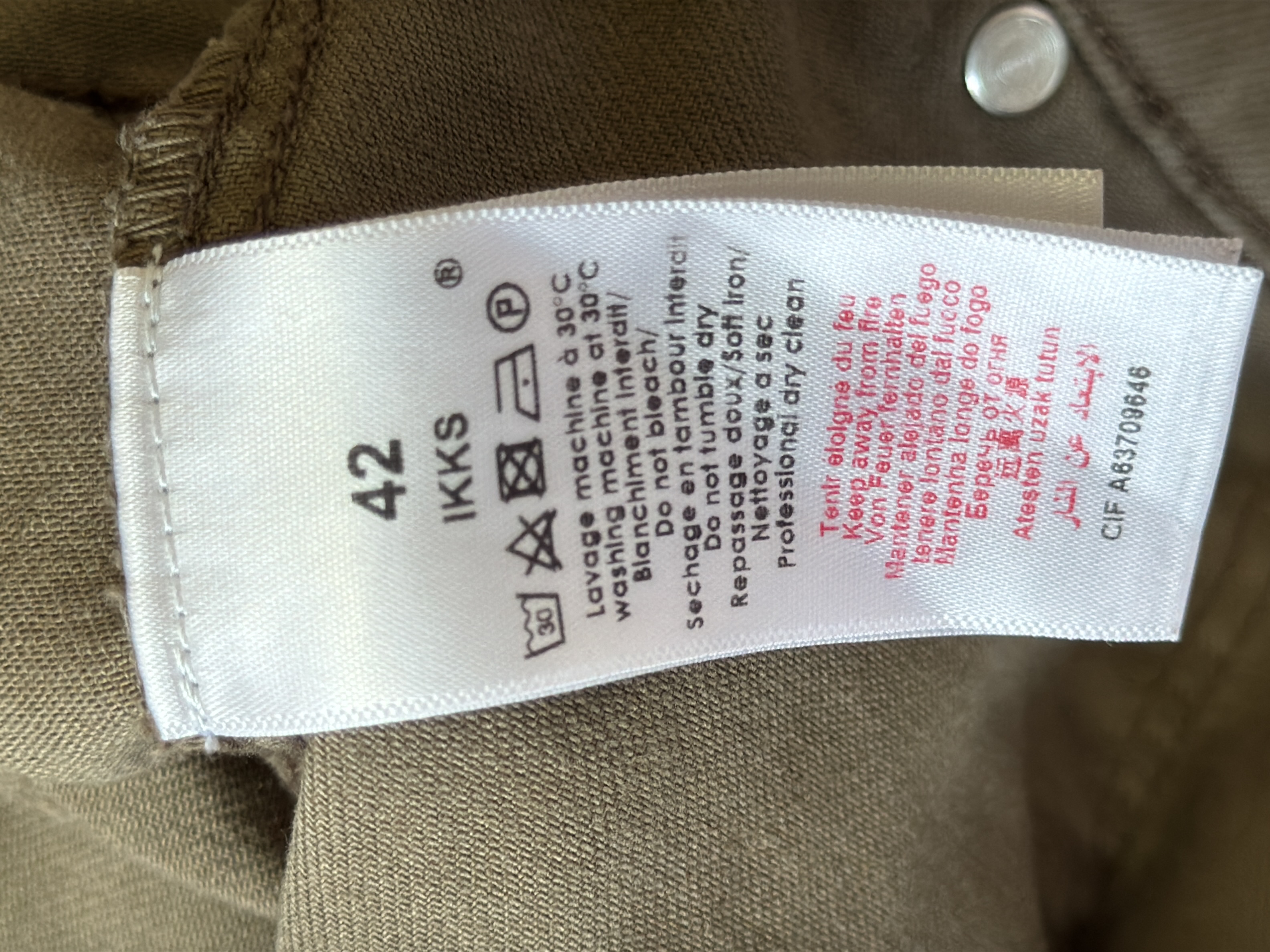 Pantalon Ikks kaki coupe droite XL 42 👖 - Photo 2