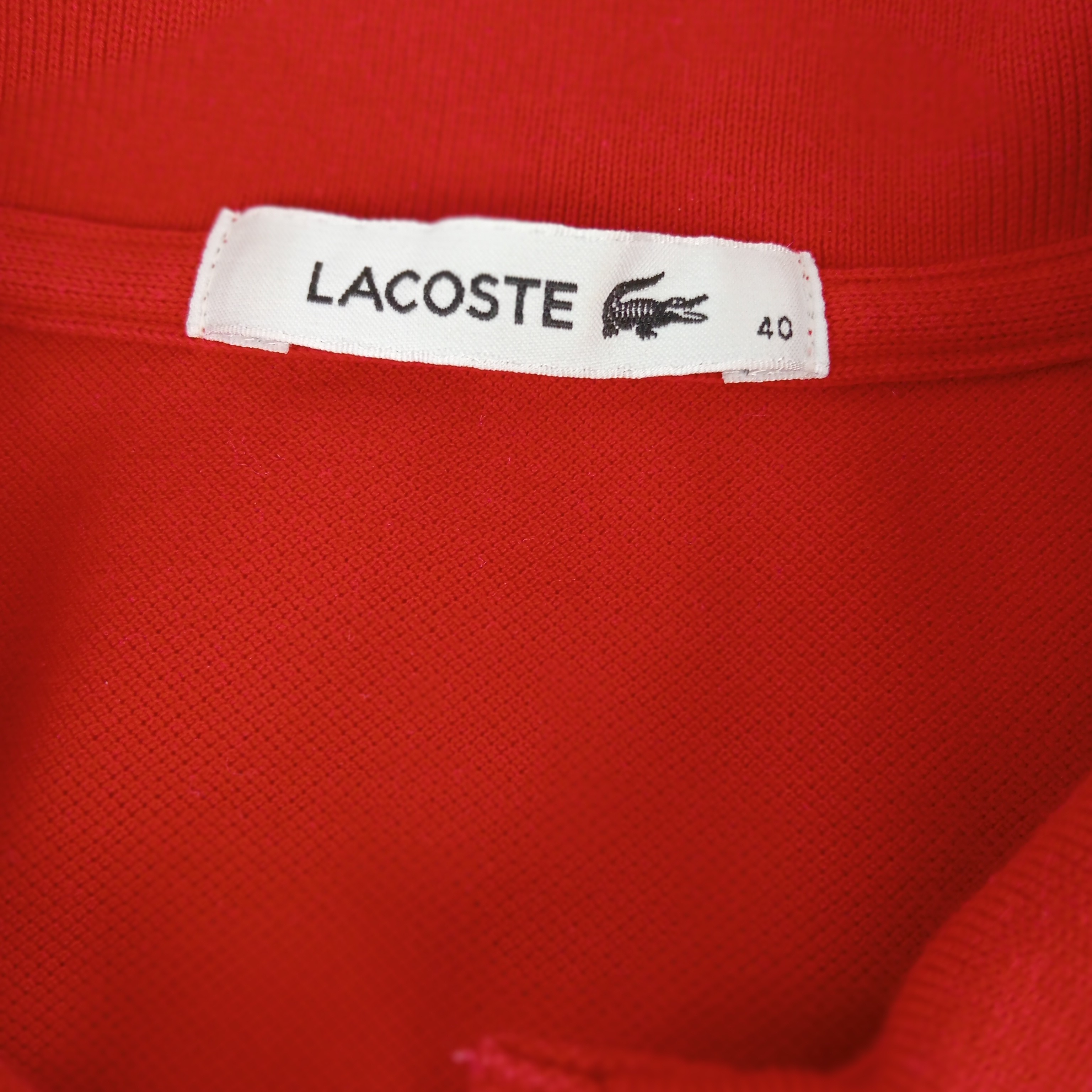 Polo homme de la marque Lacoste col boutonné manches courtes de couleur rouge taille M (40) - Photo 6