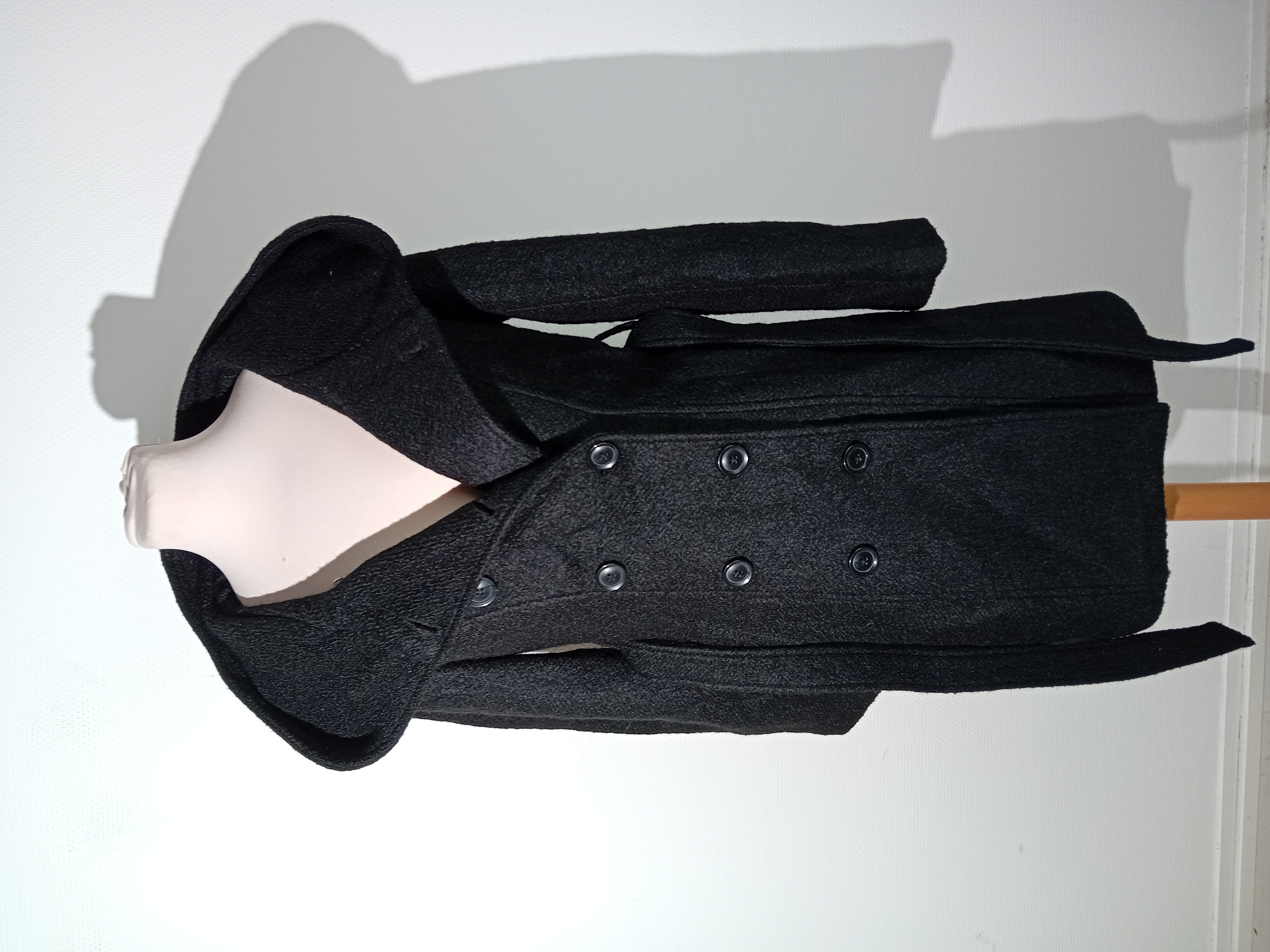 Manteau Noir Anna Field À Capuche Ceinturé S 36 (T3691) Très bon état - Vue 6 - 
