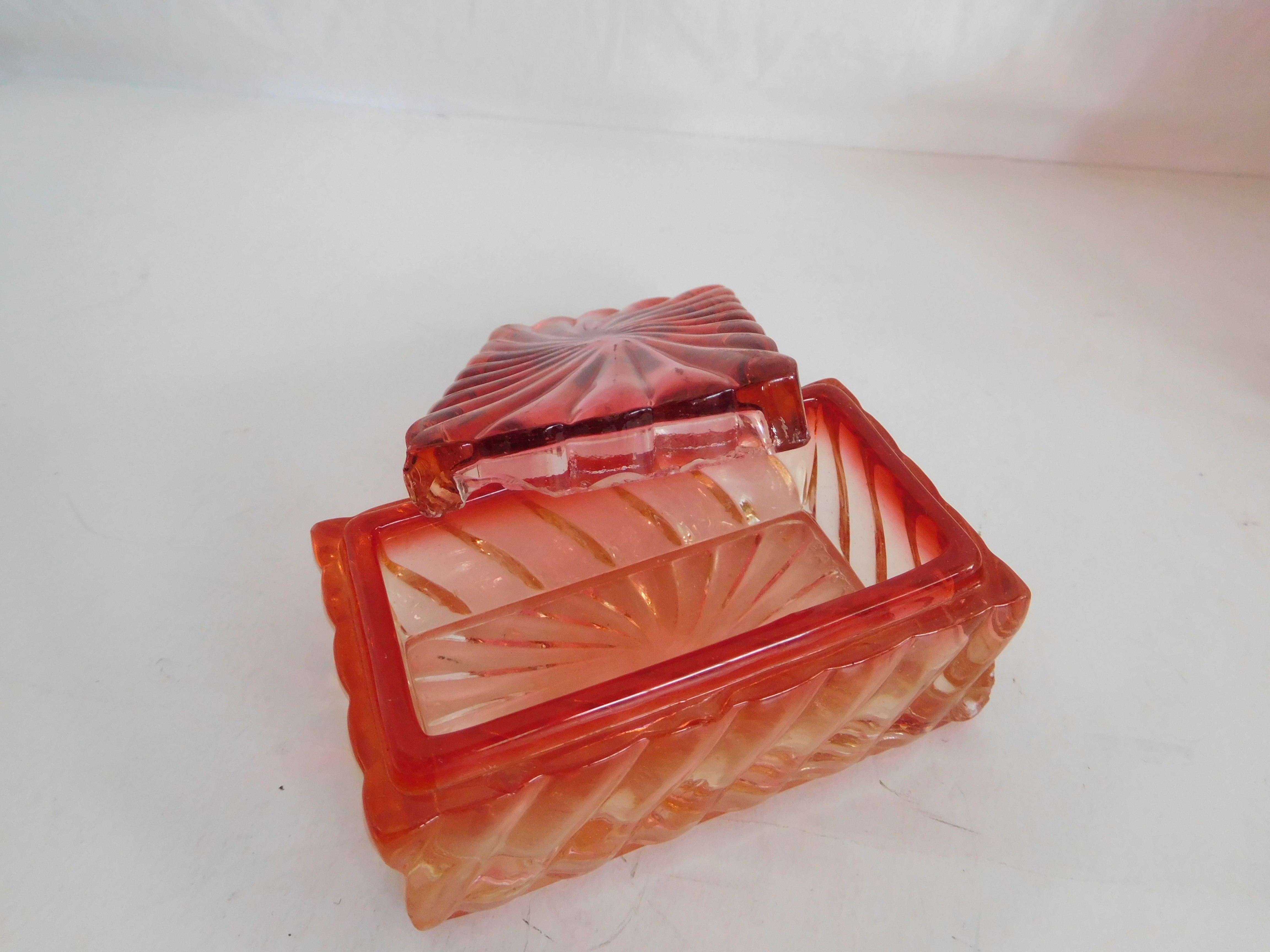 Garniture De Toilette BACCARAT Cristal Rose Ambré - 8 Pièces Rares°° - Photo 16