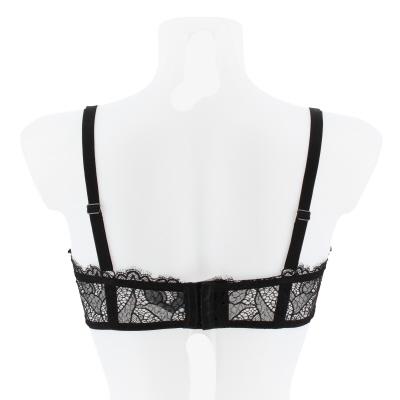 Soutien gorge noir imprimé léopard dentelle avec armatures - femme - taille - 95D - Photo 2