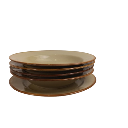 Lot d'assiettes: 4 creuses de 22,5 CM / 1 plate de 24 CM - Photo 2