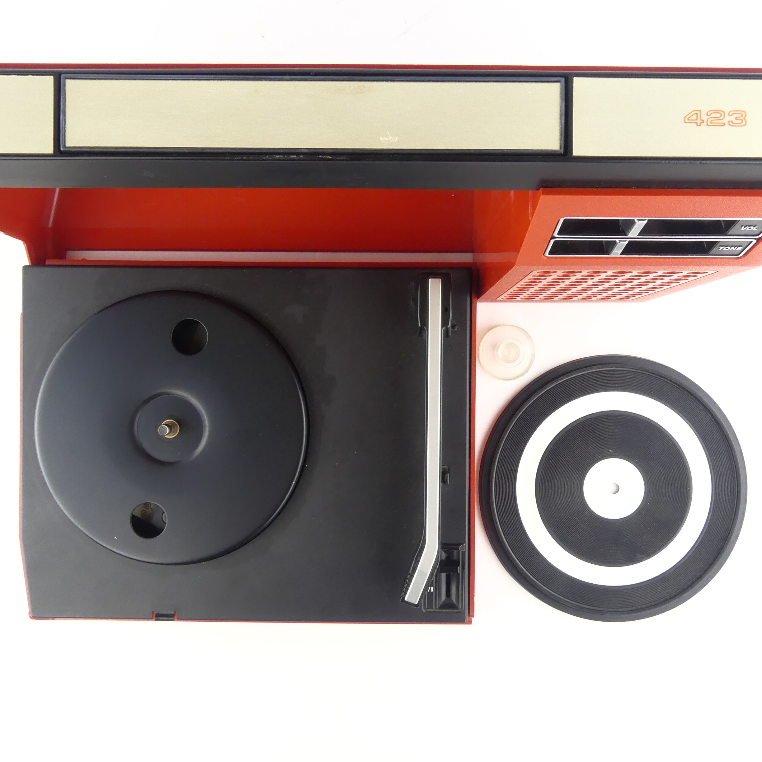 Tourne disque Plilips 423 rouge années 70 État correct - Vue 7 - 