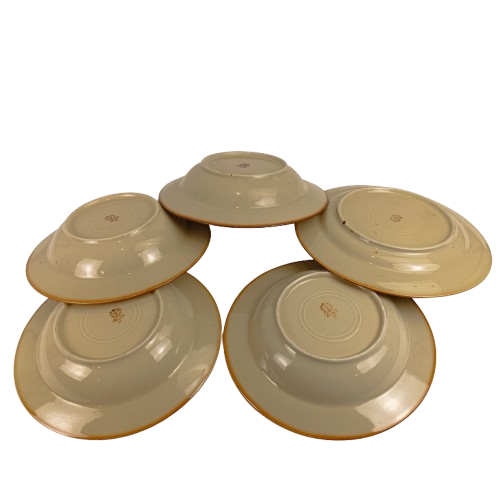Lot d'assiettes: 4 creuses de 22,5 CM / 1 plate de 24 CM - Photo 1