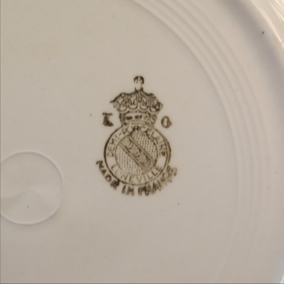 5 Assiette Lunéville fleurs peintes - Bon état - Photo 4