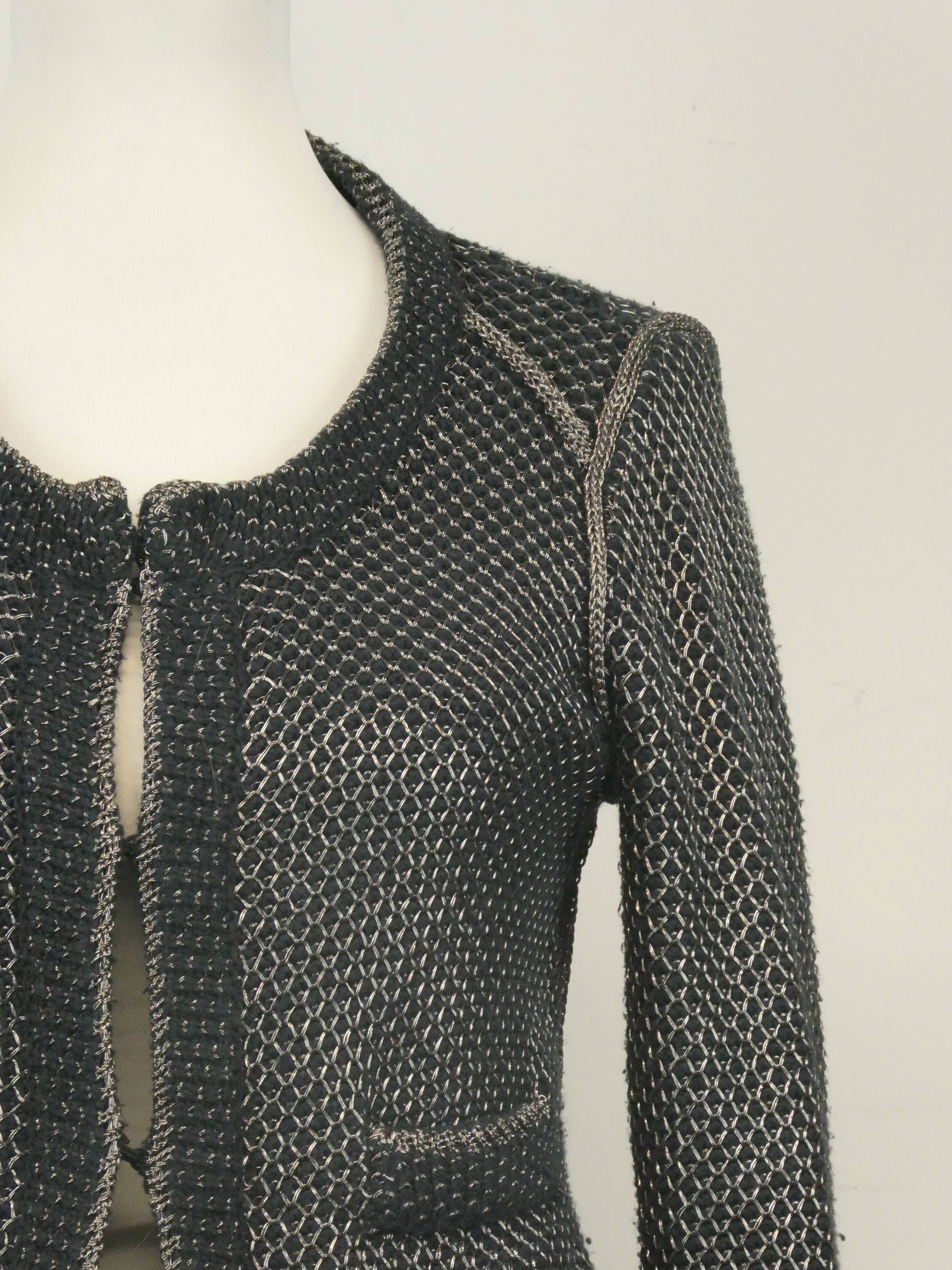 Maje cardigan manches longues à ornements métalliques - Taille M/2/38 - Photo 8