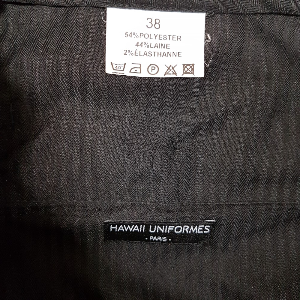 Voir photo 5 de Pantalon noir - HAWAII UNIFORMES - taille 38 Pantalon noir - HAWAII UNIFORMES - taille 38 Très bon état - Vue 5 -