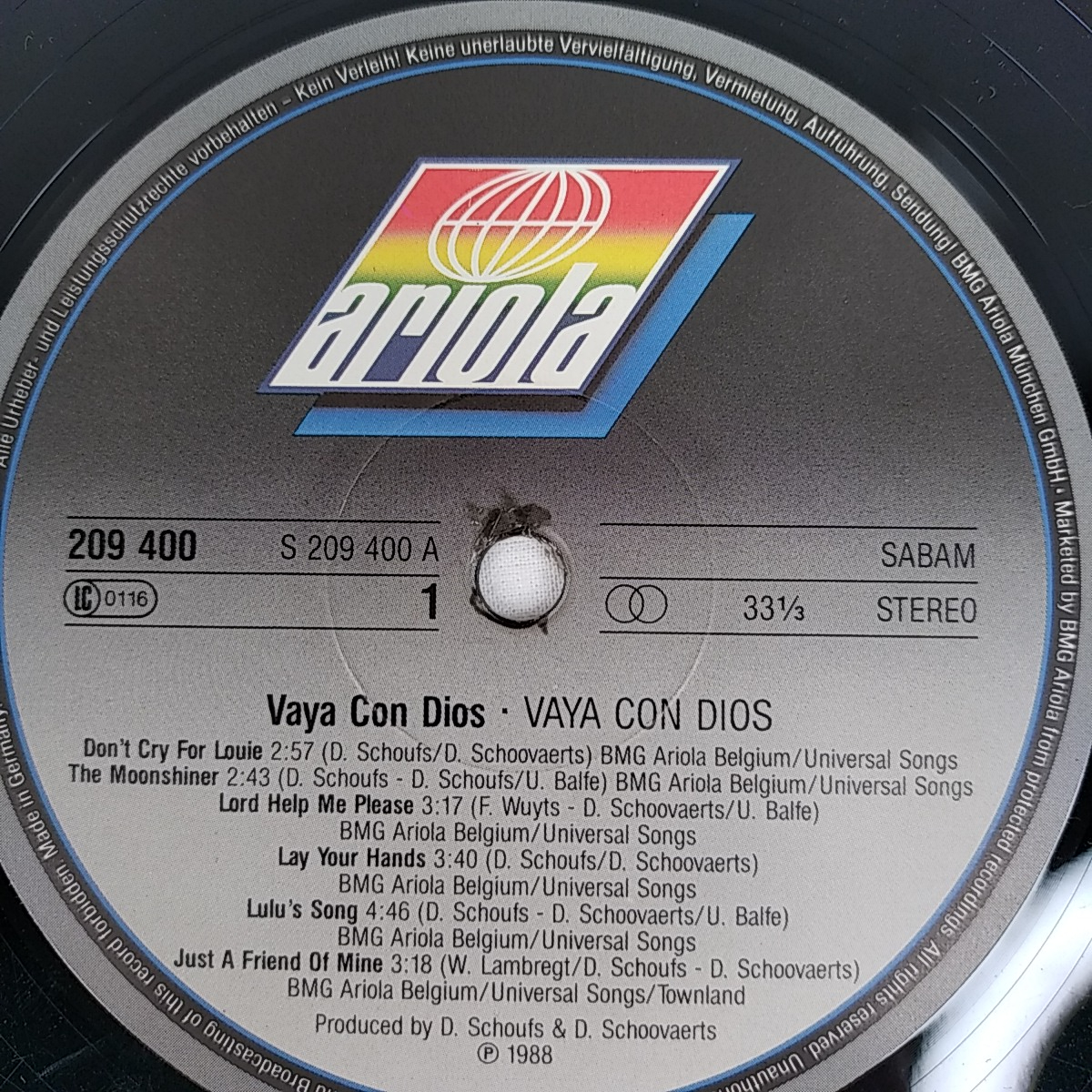 Album vinyle 33T Vaya con dios - Vaya con dios - Bon état - Vue 2 - 