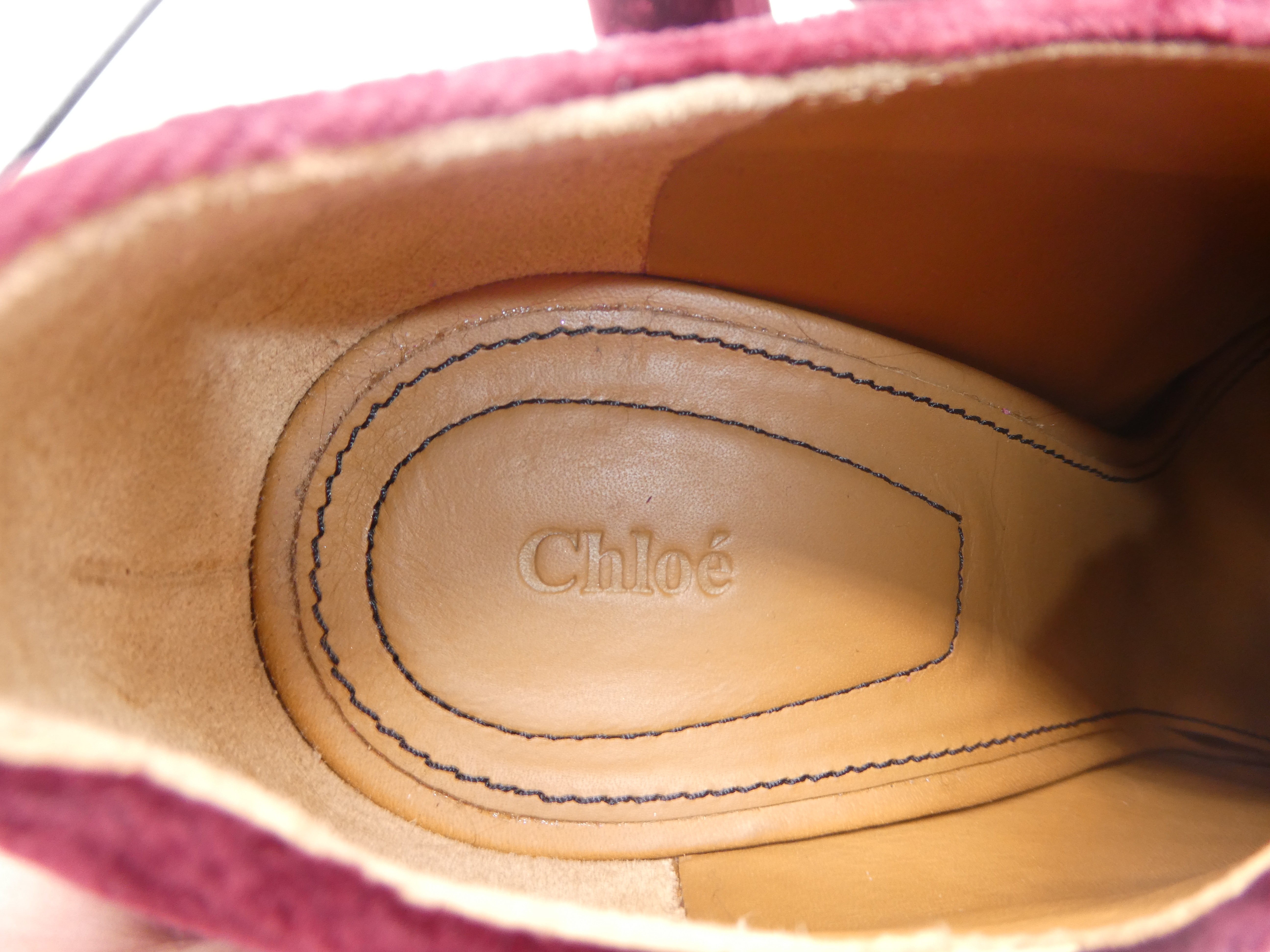 Chloé chaussures à talons en velours avec lacets - Pointure 37 - Photo 6
