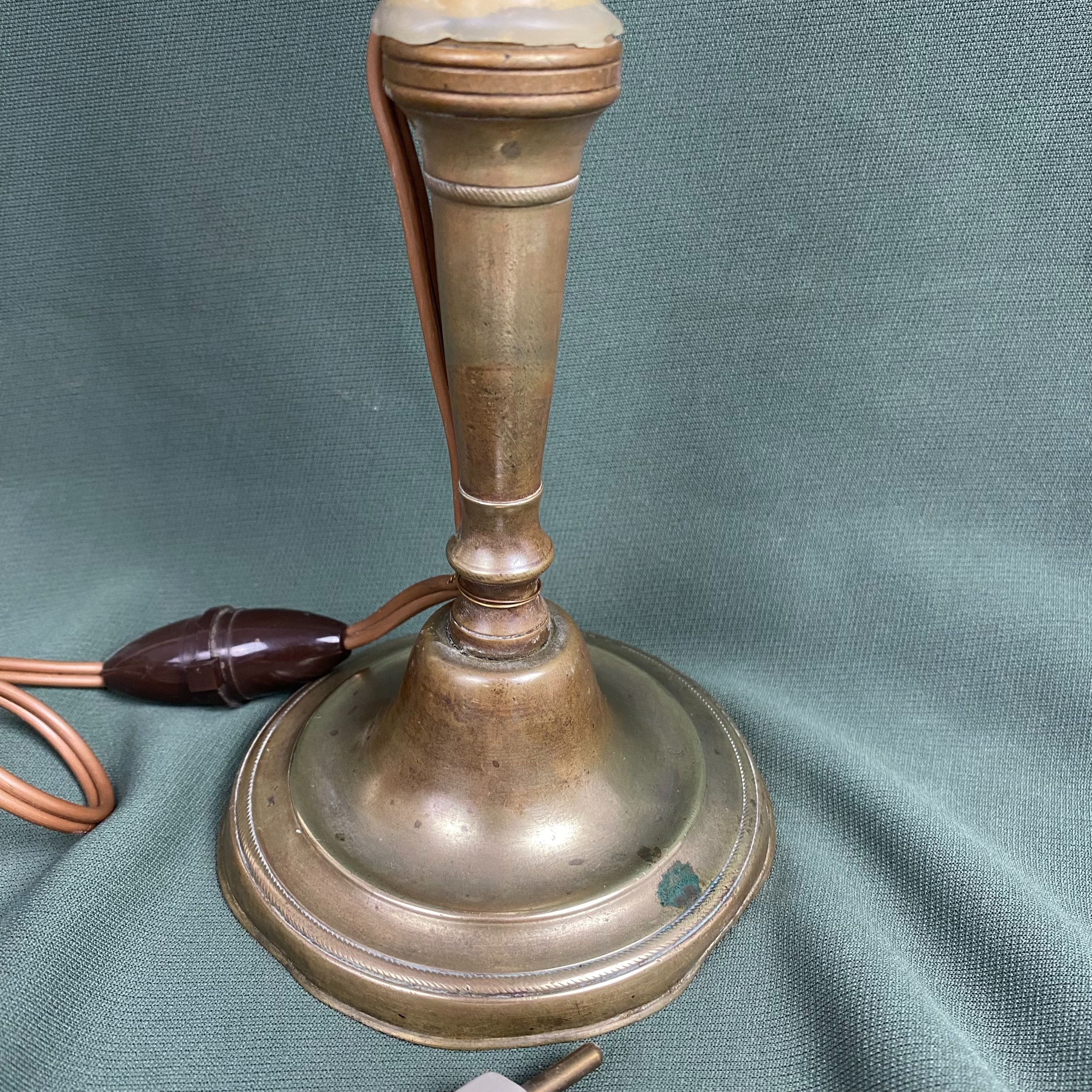 Lampe bougeoir ancienne en laiton - Style classique - Vintage Bon état - Vue 4 - 
