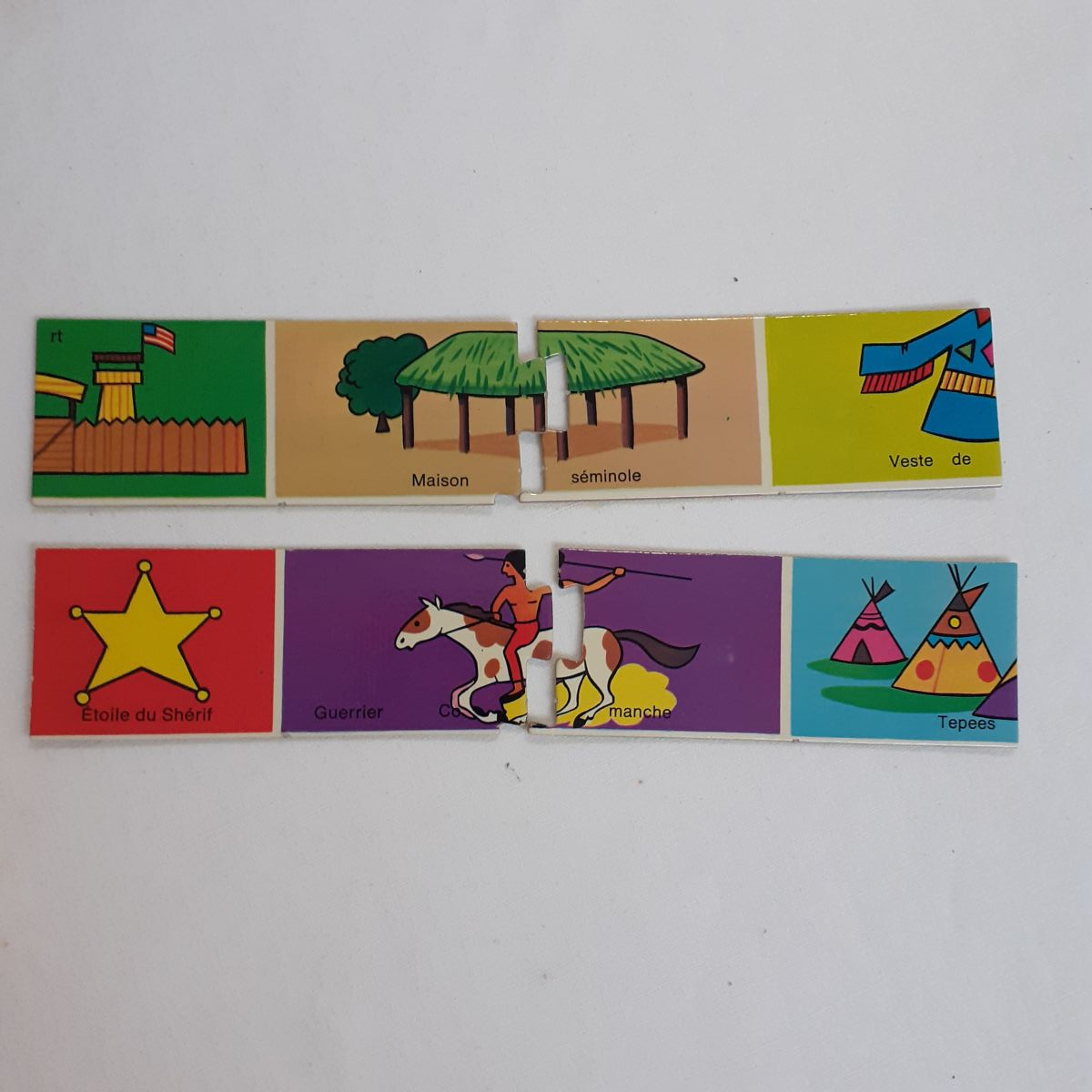 Voir photo 3 de Jeux - Domino Puzzle du Far-west - Vintage Jeux - Domino Puzzle du Far-west - Vintage Bon état - Vue 3 -