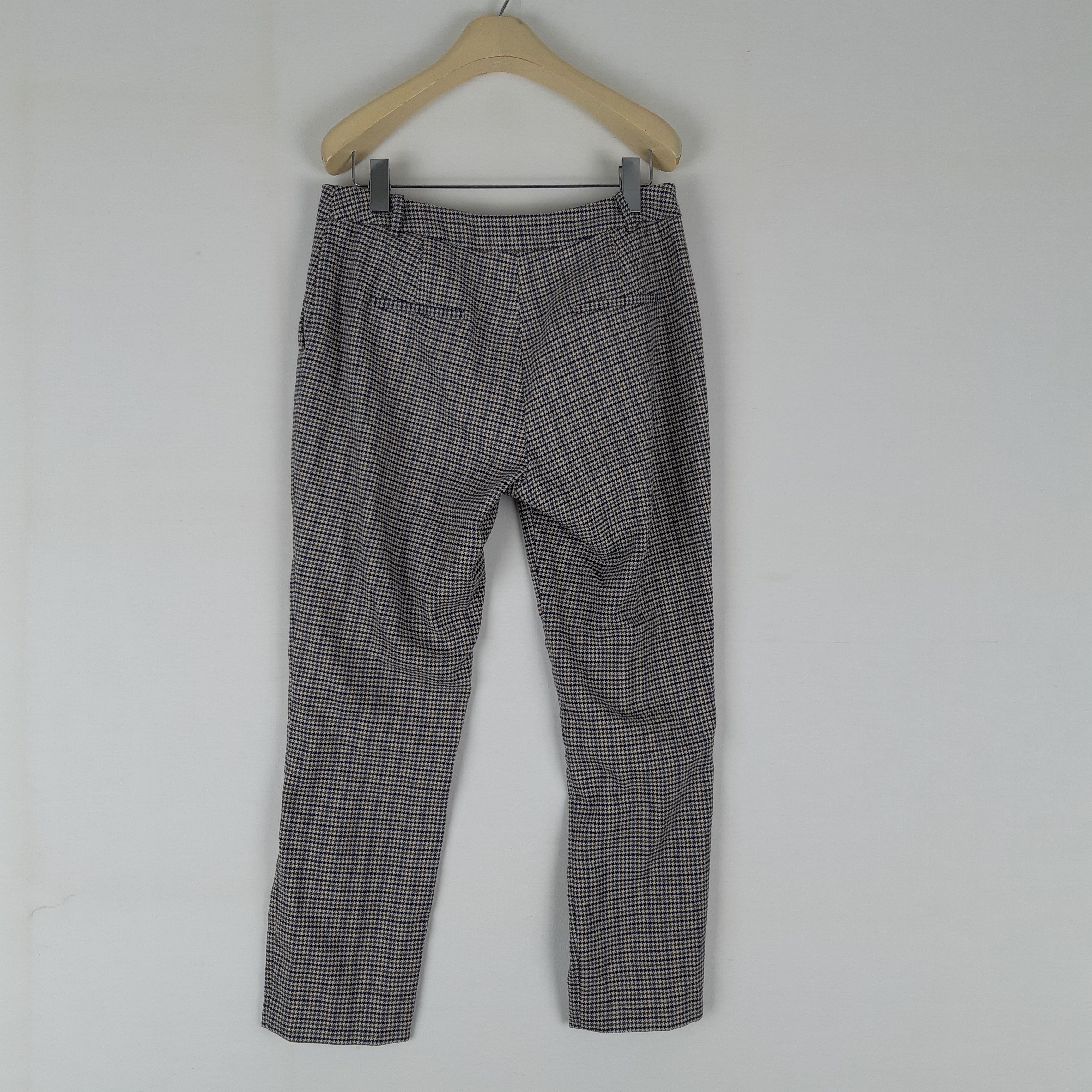 Claudie Pierlot - Pantalon pied-de-poule bleu beige et ocre - Taille 40 mesures 42 cm Longueur= 91 cm Très bon état - Vue 4 - 