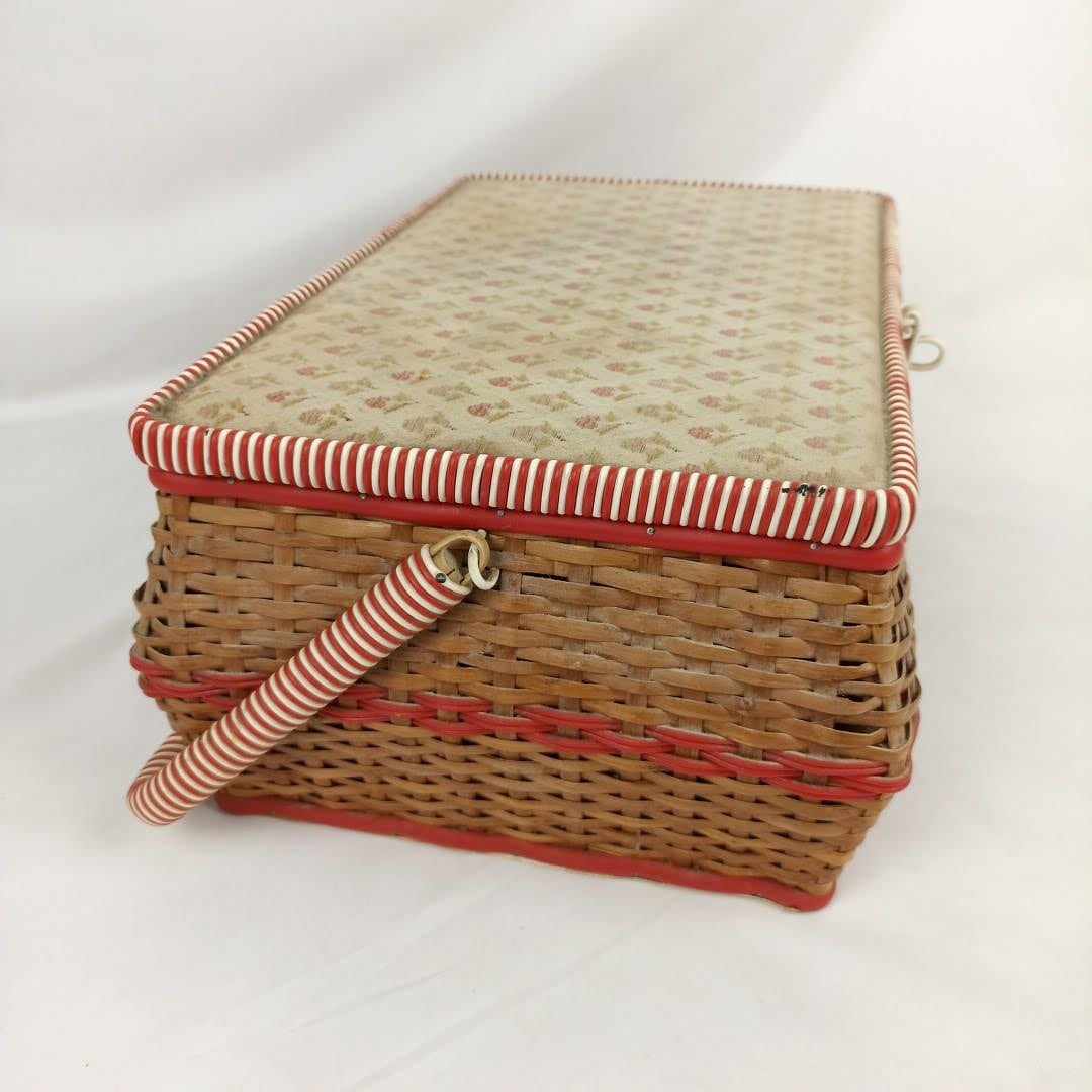 Panier Enfant Vintage En Osier Et Scoubidou – Fille – 25x15x22 Cm