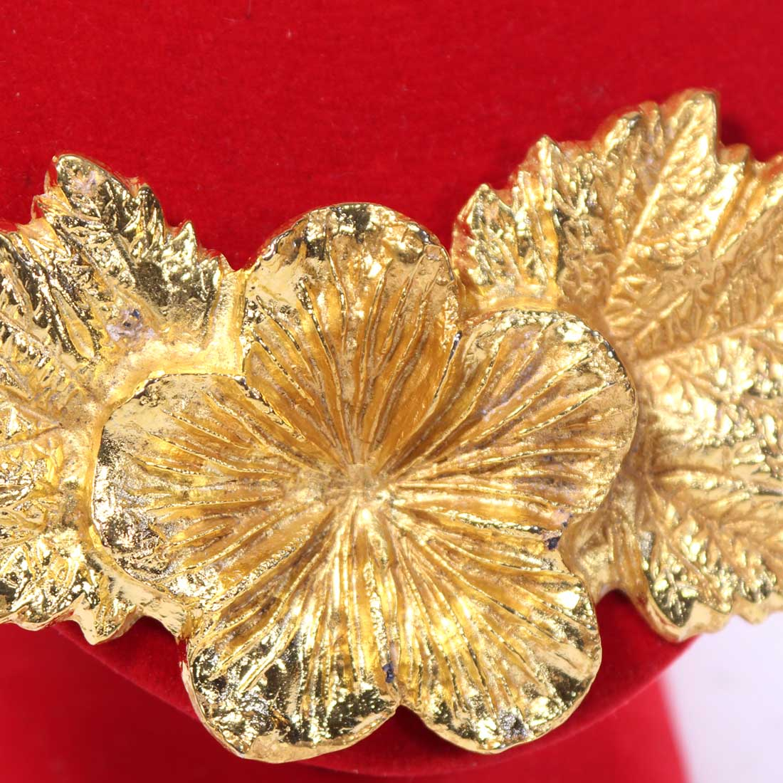 Collier métal doré perles en verre  - Vue 3 - 