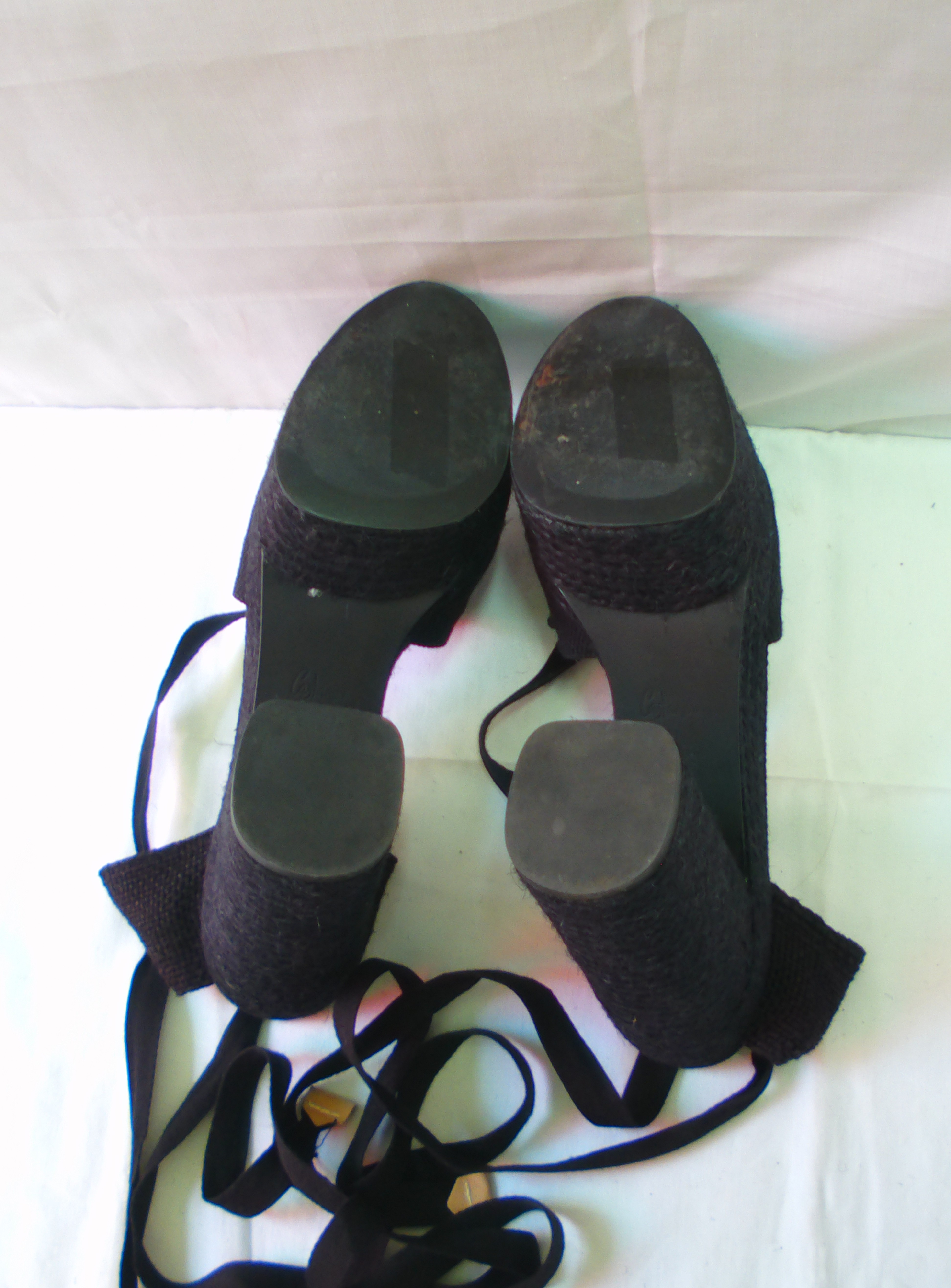 Escarpins chaussures ouvertes Castaner, noir, taille 41 - Photo 3