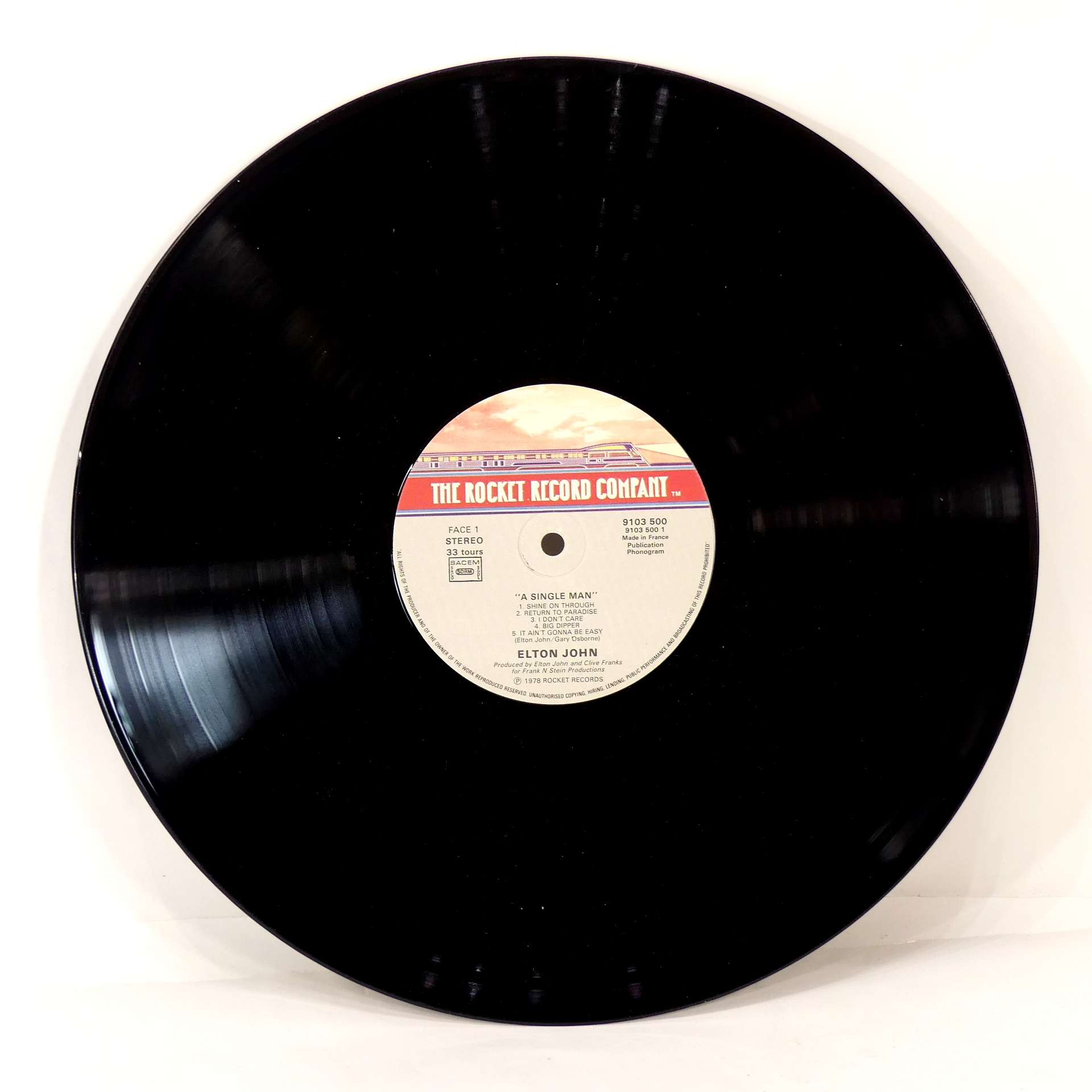 Vinyle - Elton John - A Single Man - 1978 Très bon état - Vue 4 - 