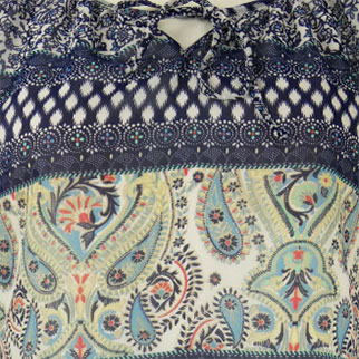 Blouse légère bleue imprimée - Femme - IN EXTENSO - Taille 42 - Photo 2