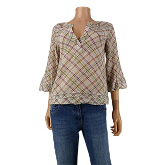 Blouse écrue imprimée - Femme - Cyrillus - Taille 38 Très bon état -  reconditionné disponible sur Label Emmaüs