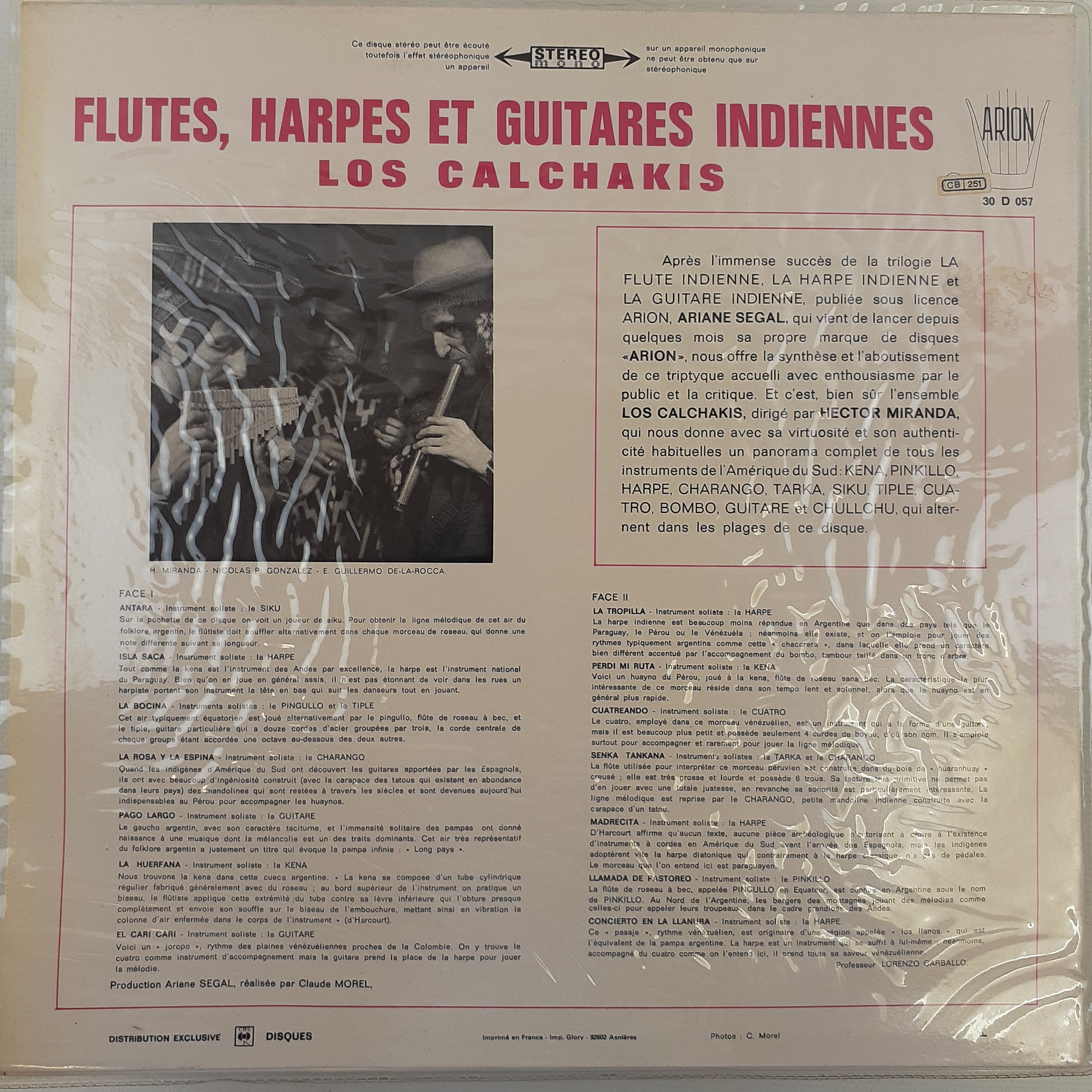 Los Calchakis - Flutes, Harpes Et Guitares Indiennes - 1976 Très bon état - Vue 4 - 