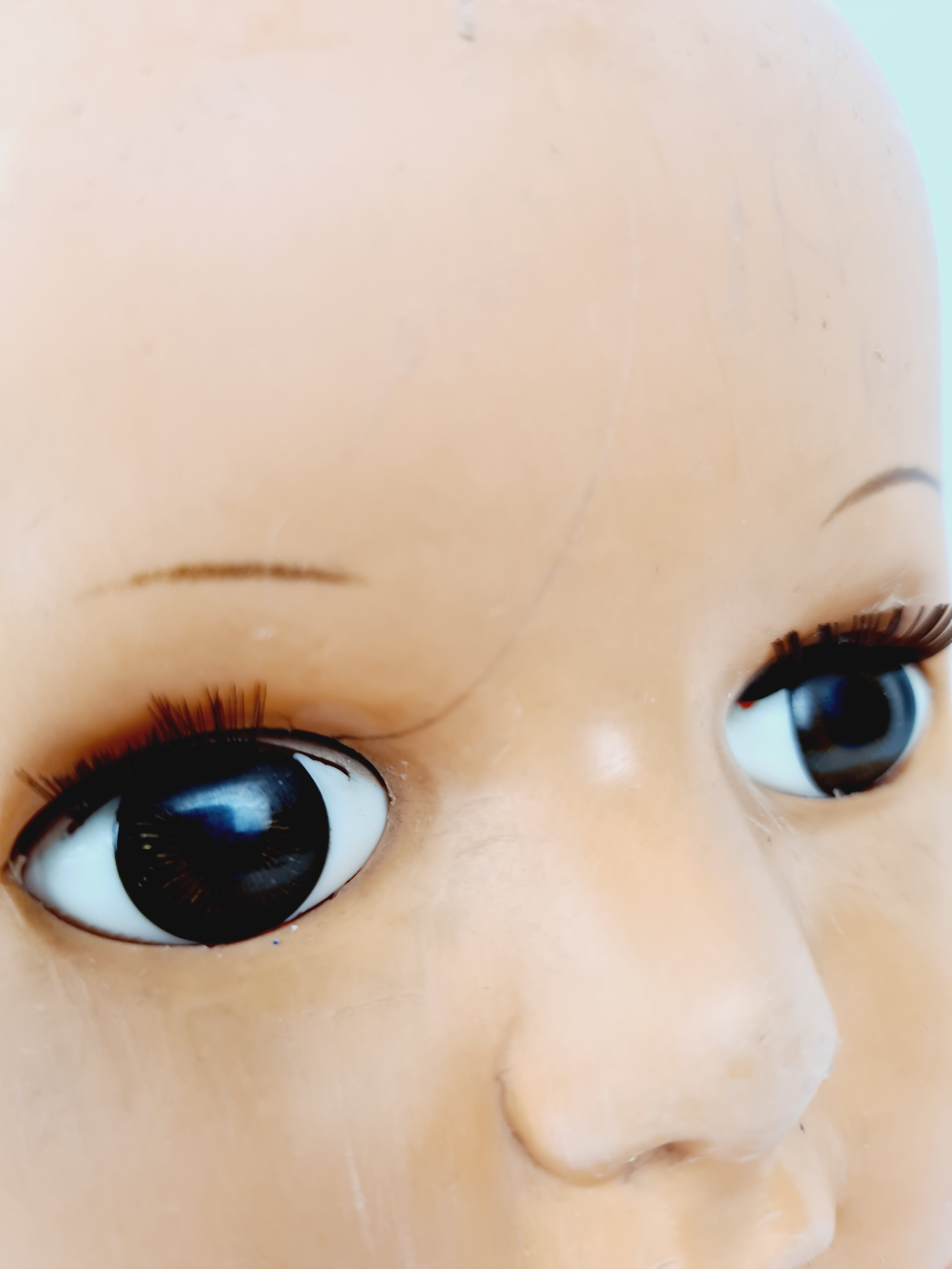 Poupée ancien - Poupée baigneur Petitcollin, membres articulés, yeux dormeurs, marrons - 60 cm - État correct - Photo 3