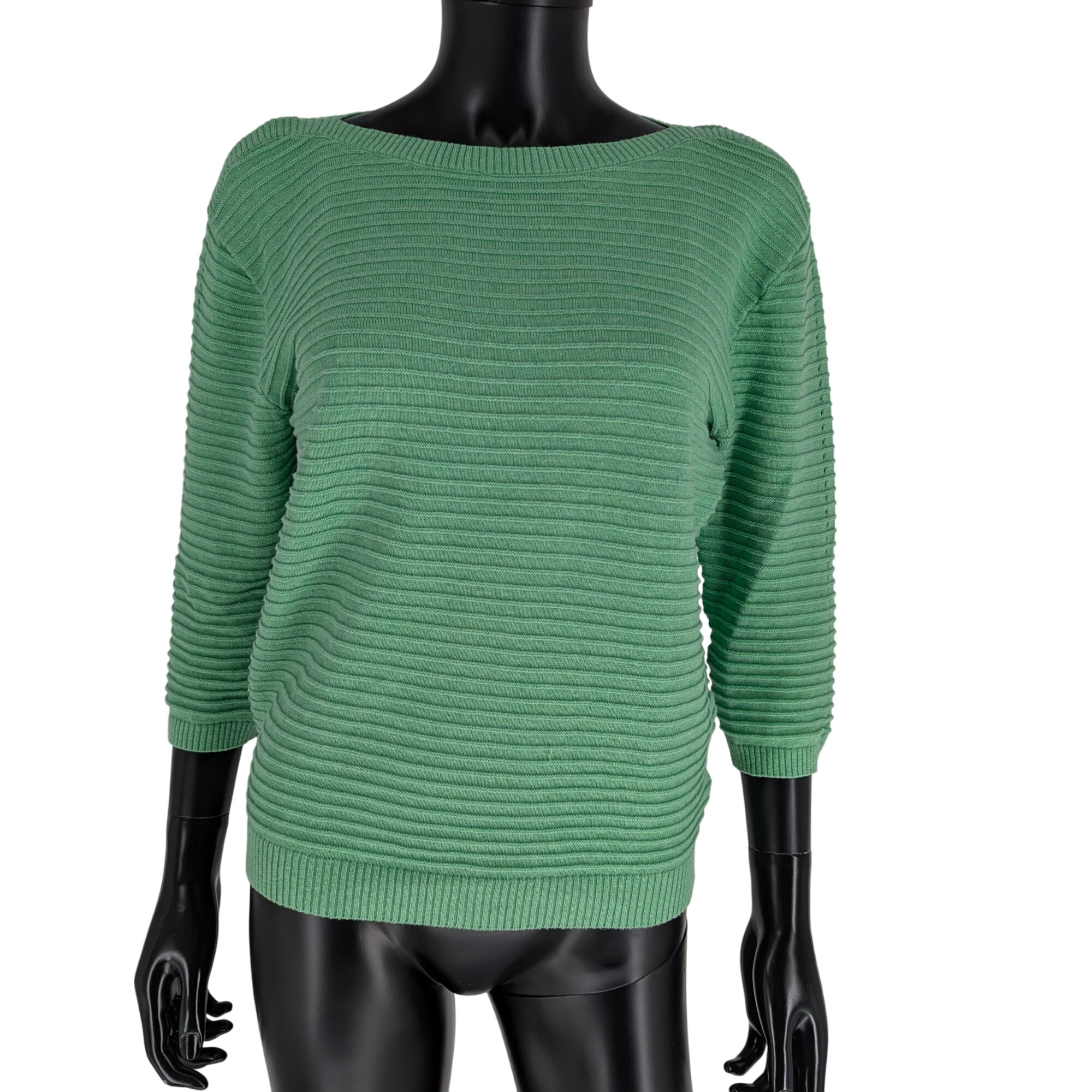 Pull léger MARBLE T.38 vert manches 3/4 - Photo 0