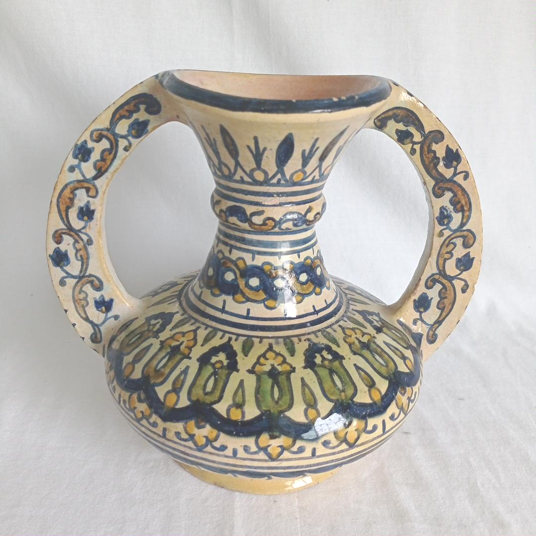 Grand vase vintage Maurice Chalvignac en lave | Pichet en poterie émaillée MCM - France