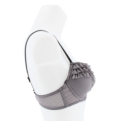 Soutien gorge noir et blanc imprimé a Carreaux avec armatures - femme - taille - 90B - Photo 1