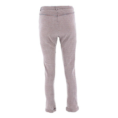 Pantalon marron et bleu foncé imprimé - Femme - IN Extenso - Photo 1