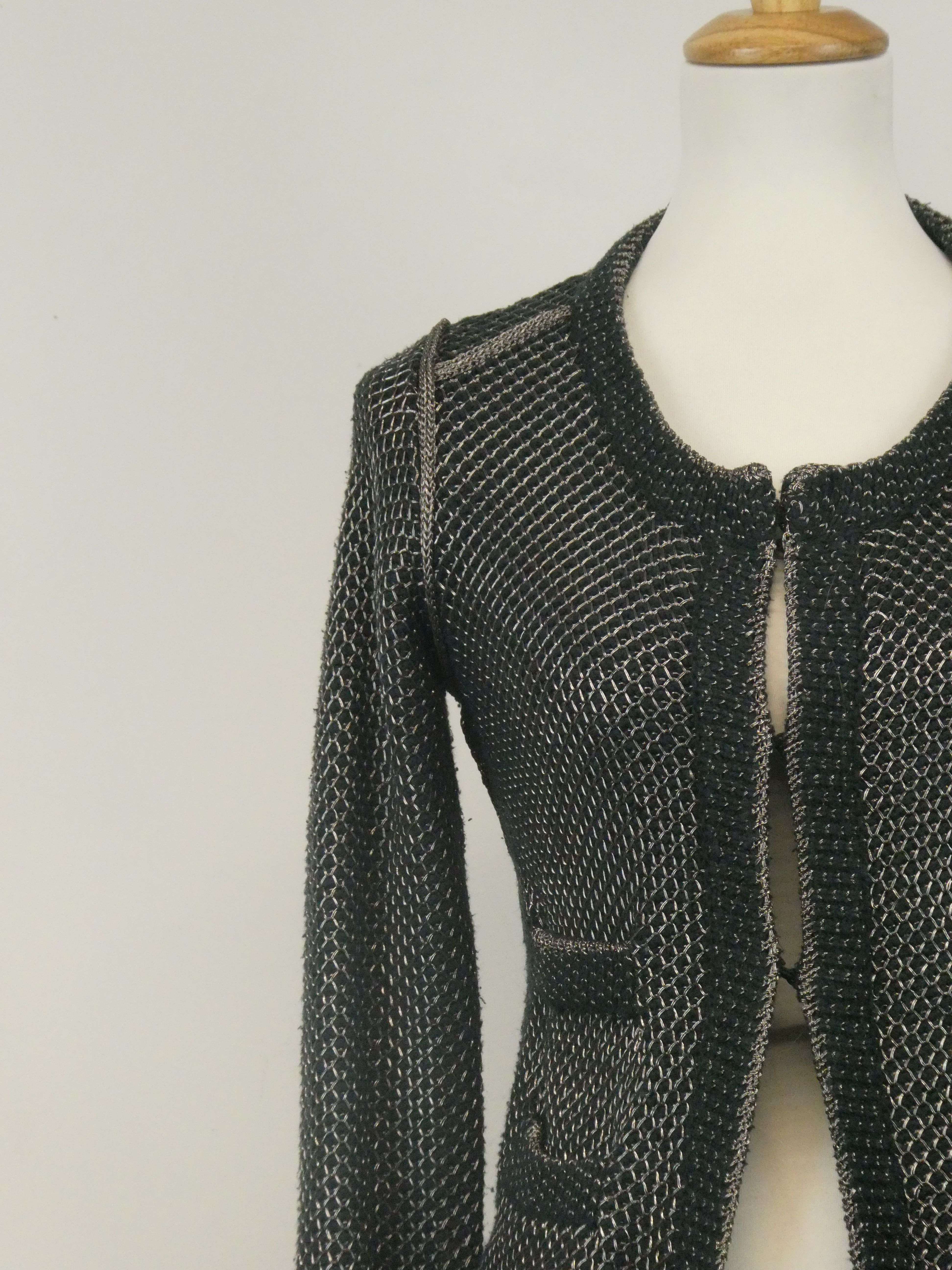 Maje cardigan manches longues à ornements métalliques - Taille M/2/38 - Photo 5