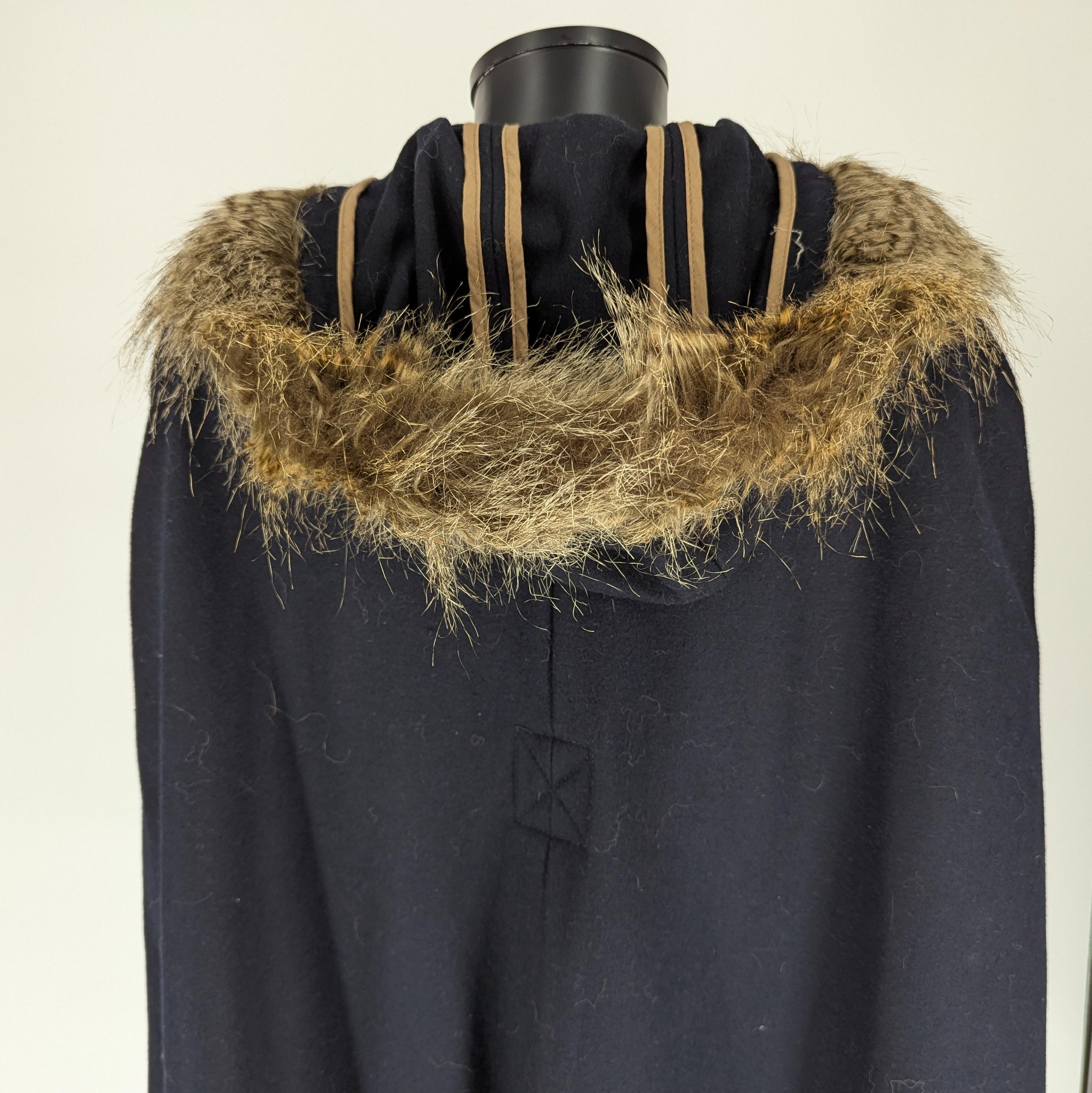 Cape en laine T.50/52 LA REDOUTE capuche amovible avec fourrure - Photo 6