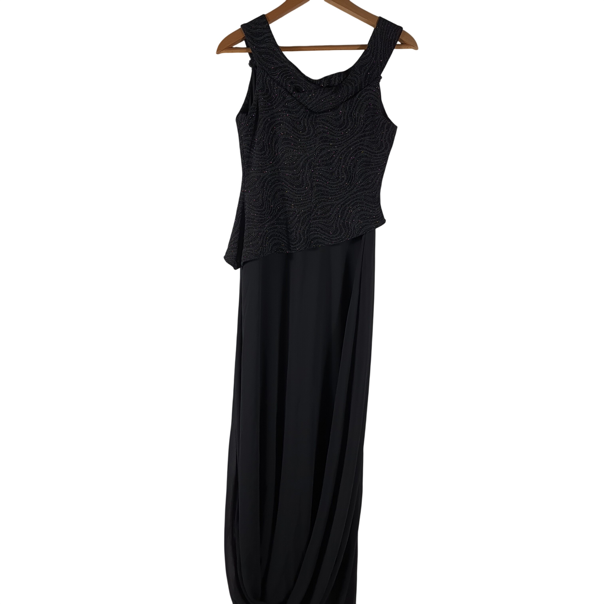 Robe noire longue de fête - Alchera - T42 Très bon état -  reconditionné disponible sur Label Emmaüs