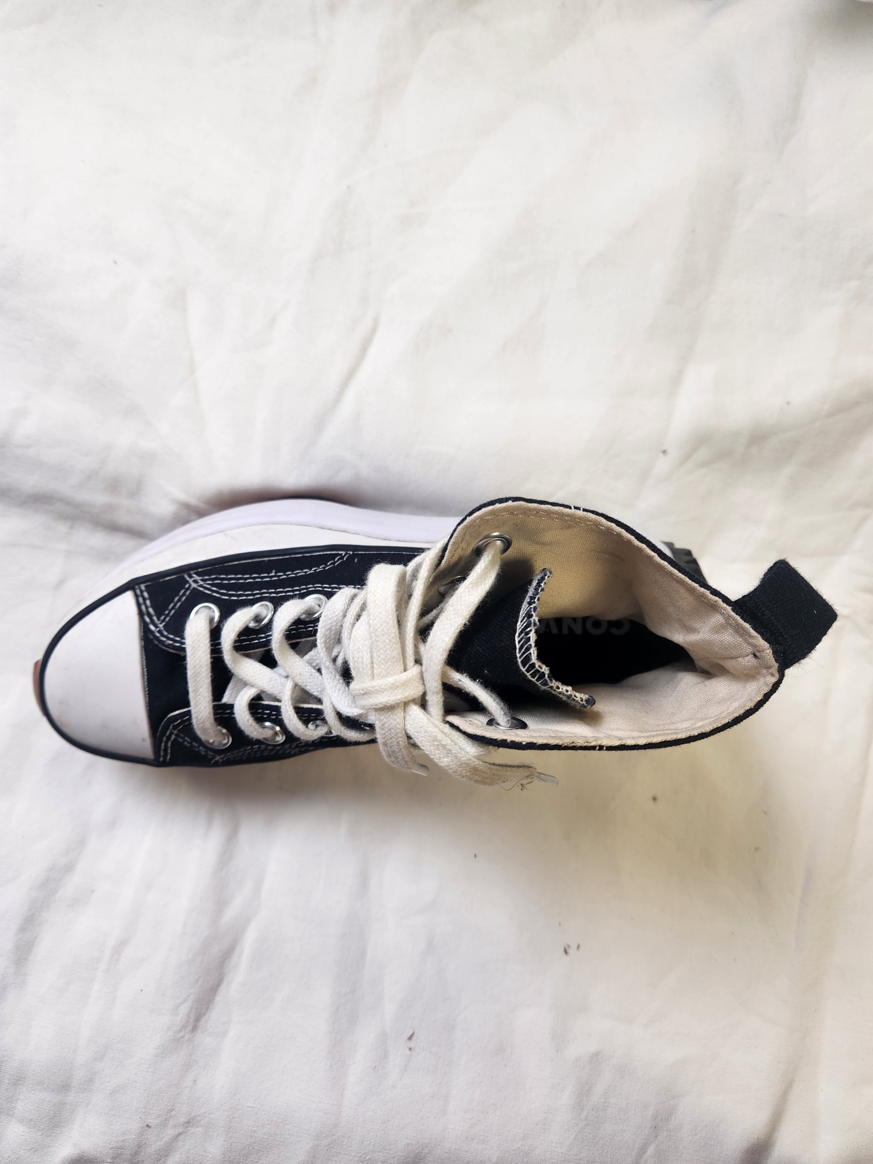 Converse – baskets noirs/ blanc en toile – pointure 37 Bon état - Vue 5 - 