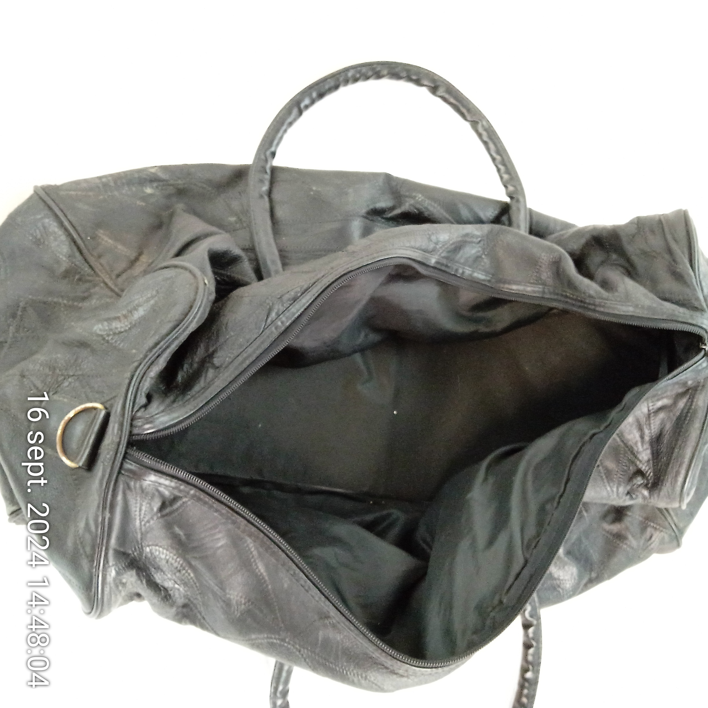 Sac de voyage STELTMAN en cuir noir Bon état - Vue 6 - 