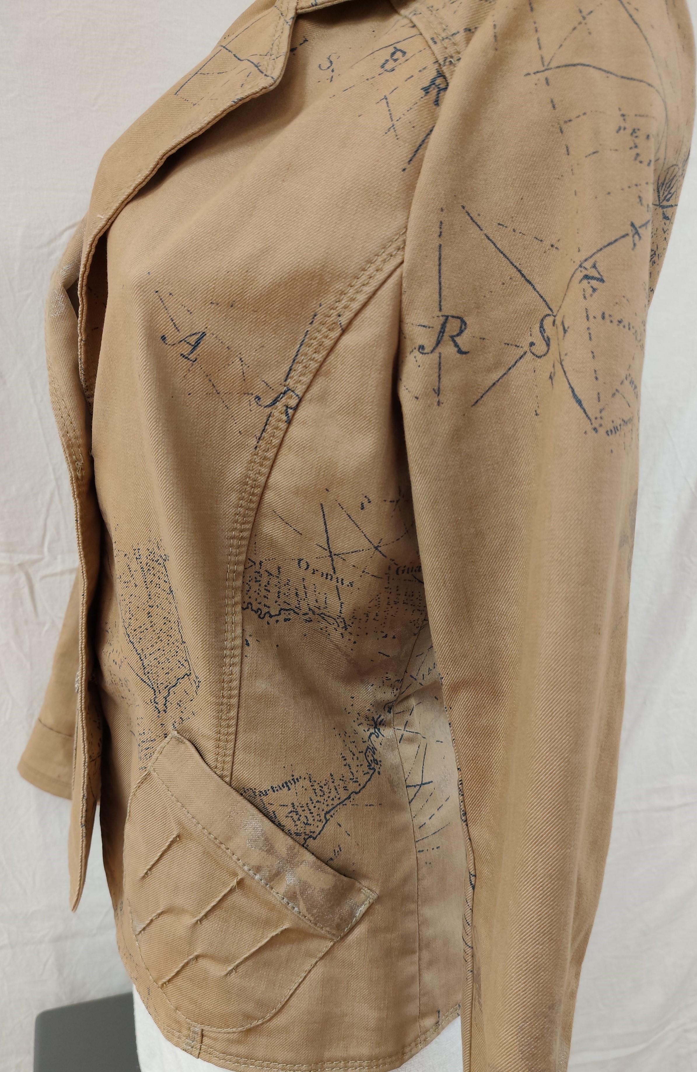 Veste de tailleur / Blazer ajusté style "Saharienne" urbaine Taille 40 Très bon état - Vue 5 - 