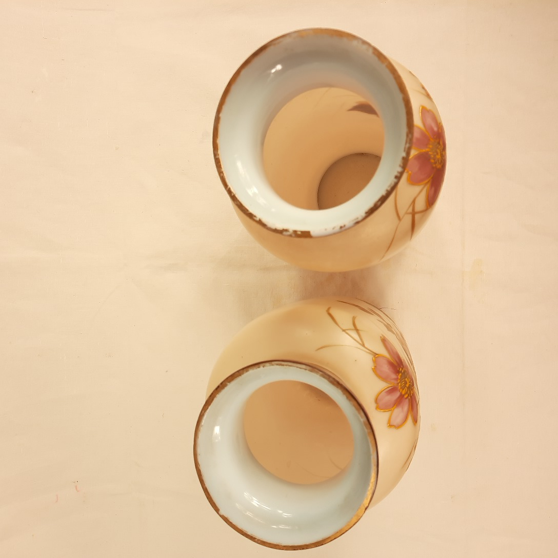 PAIRE de VASES en opaline de cristal art déco années 20 Très bon état - Vue 5 - 