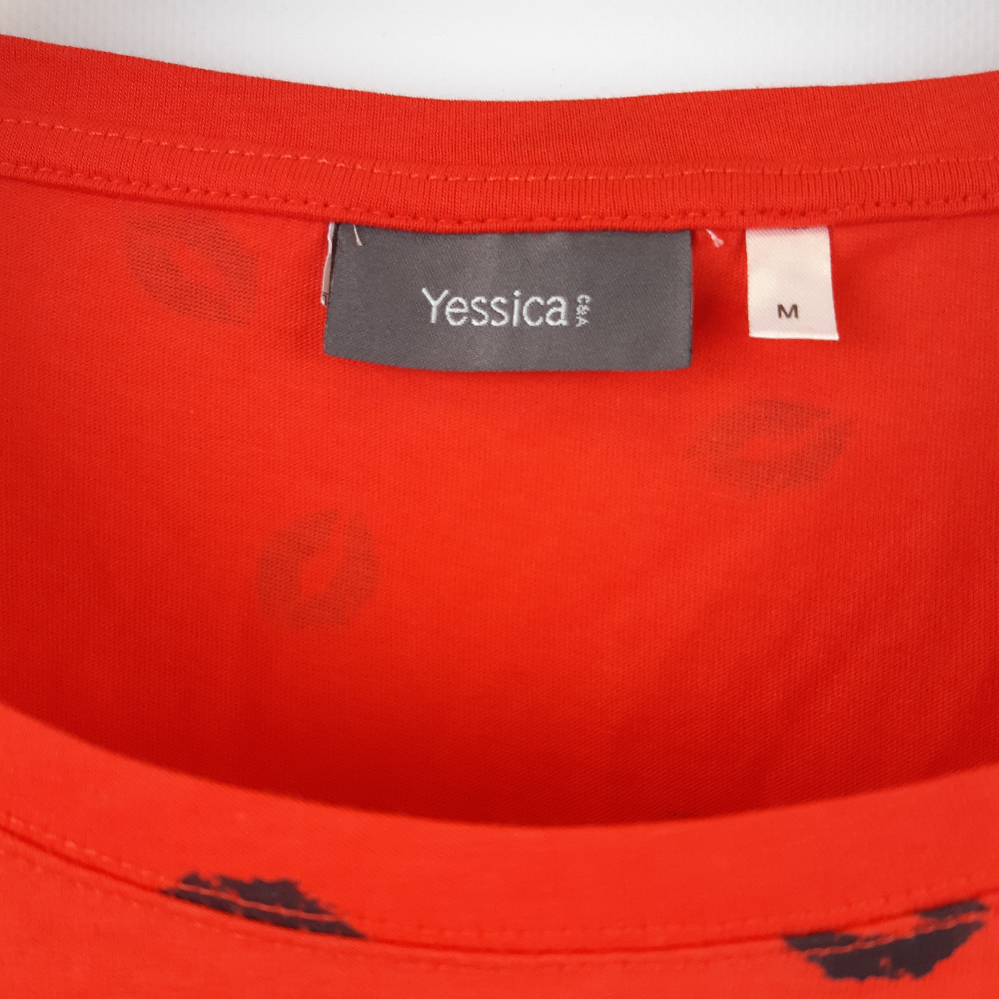 Yessica pull rouge à motifs - taille M - 100% coton - Photo 3