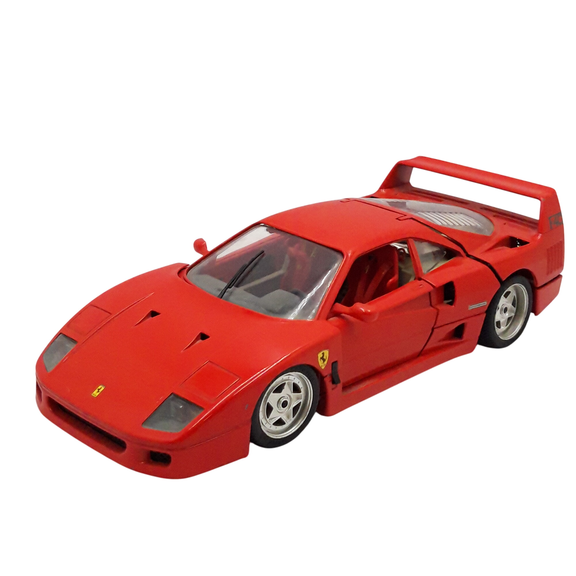 Voiture miniature de Collection, FERRARI F40 (1987) BURAGO Rouge, Ech.1/18. Très bon état -  reconditionné disponible sur Label Emmaüs