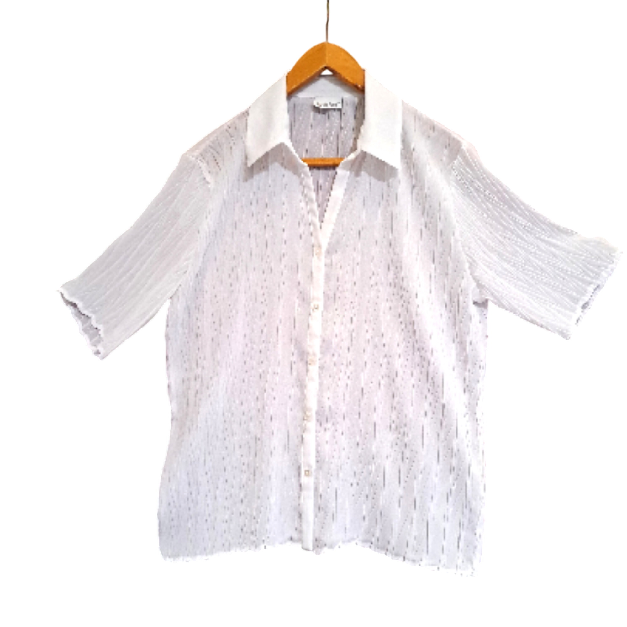 CHEMISIER STYLE PLISSE FROISSE - Taille: 48 - Photo 0