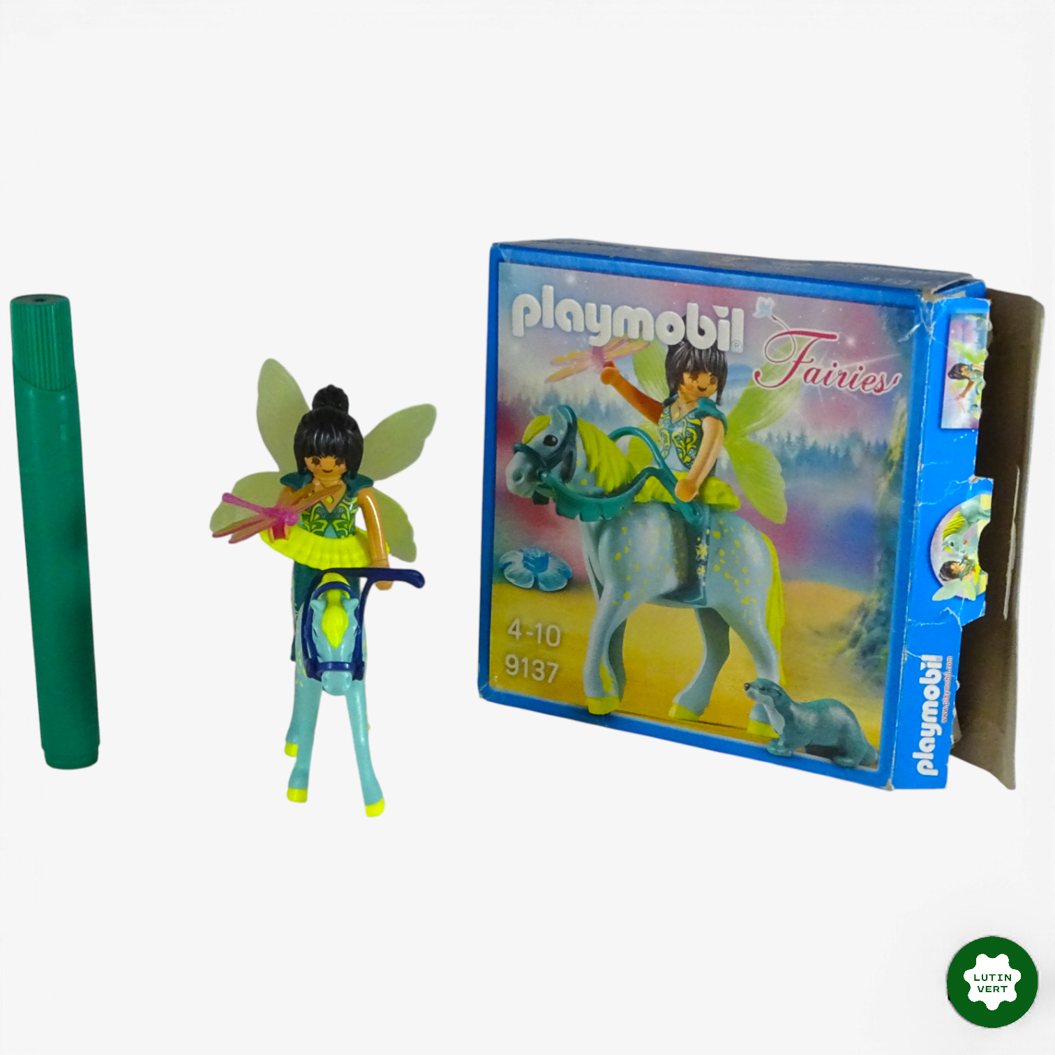 Chapeau Playmobil Vert Pour Enfant - Catégorie 2, Réf. 4, Occasion En Très Bon état, Accessoire De Figurine