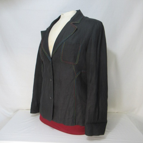 HF88 - Veste en lin - Christine Laure - Taille 46 Bon état - Vue 3 - 