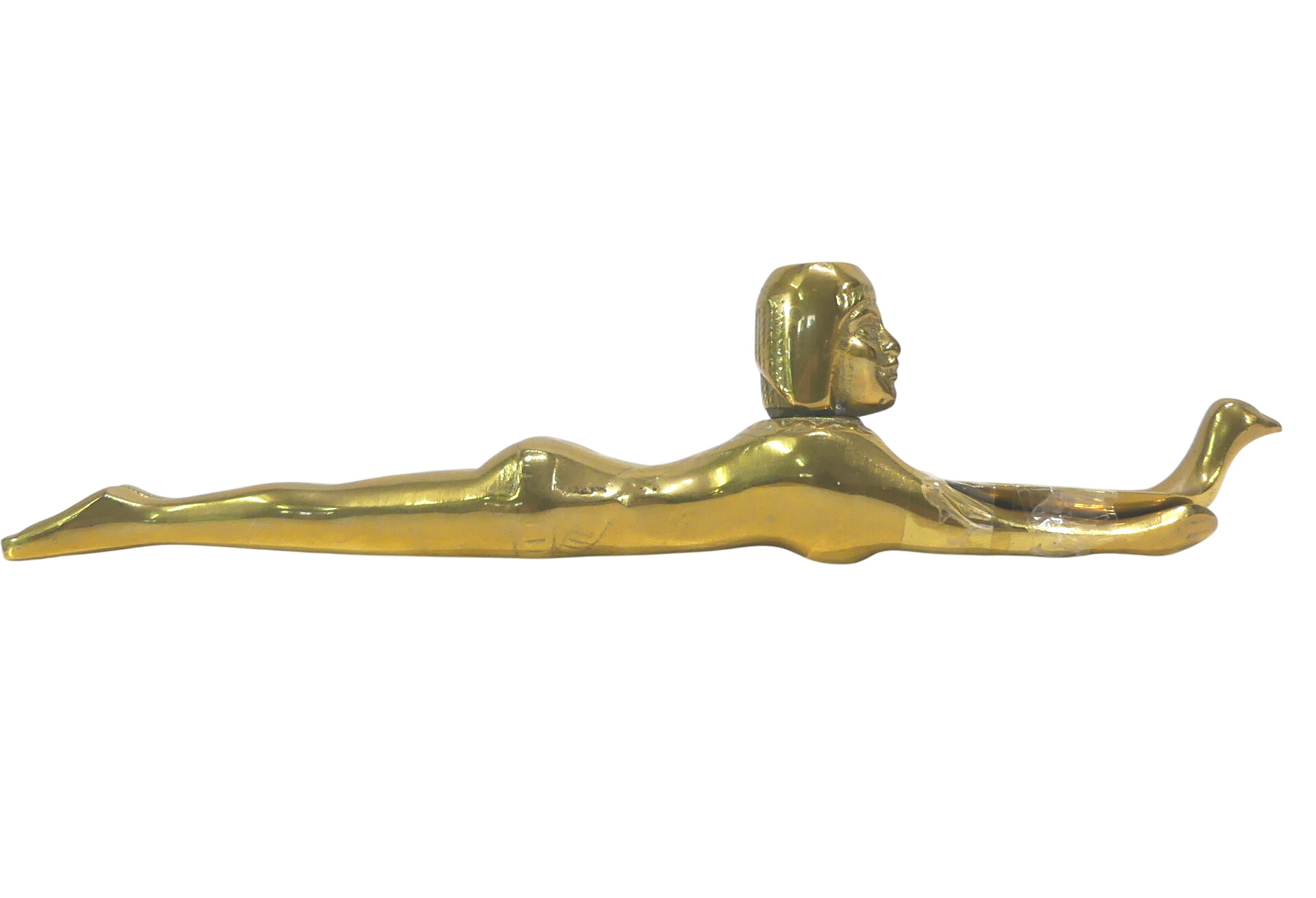 Nageuse Égyptienne Cuillère à Fard en Bronze - Photo 0