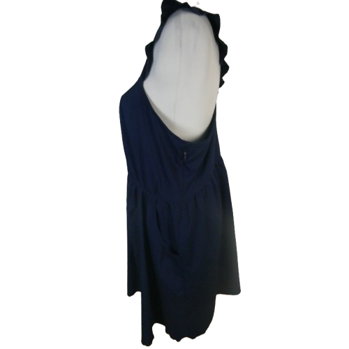 Vila robe bleue marine à bretelles - taille L - Photo 4