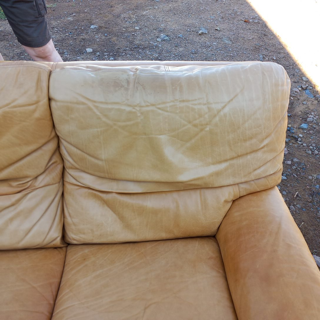 Canapé 3 Places en Cuir Design Gérard Guermonprez - État correct - Photo 24