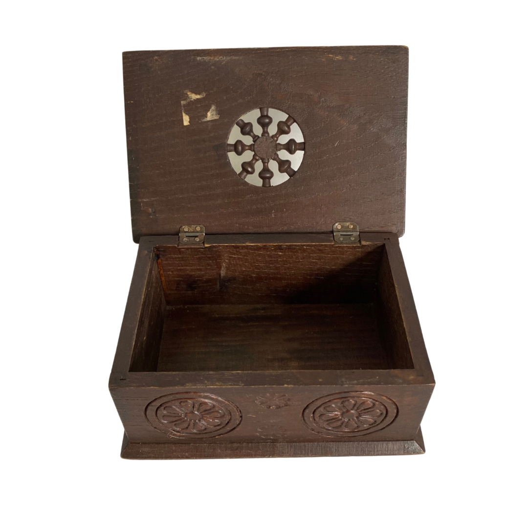 Coffret à bijoux breton en bois vintage - Photo 1