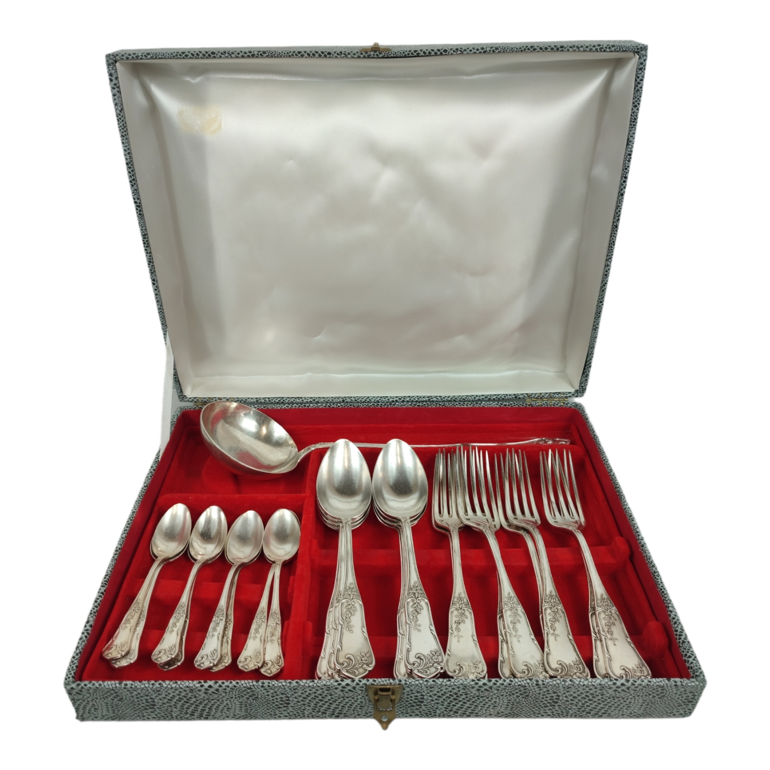 Ménagère 25 pièces (pour 8 personnes) plaquée argent orfèvre BOULENGER - État correct - Photo 2